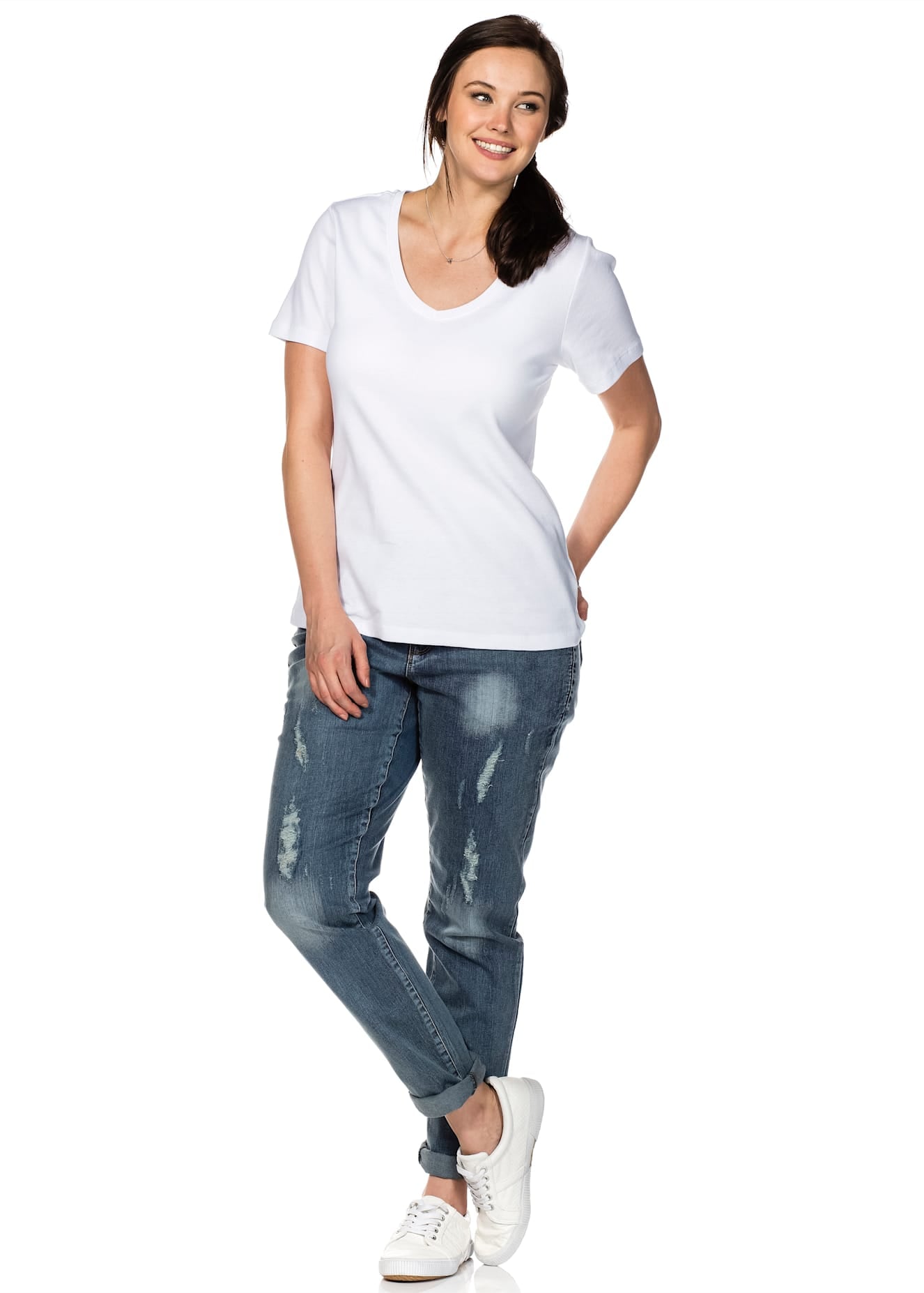 Sheego T-Shirt »T-Shirt«, (1 tlg.)