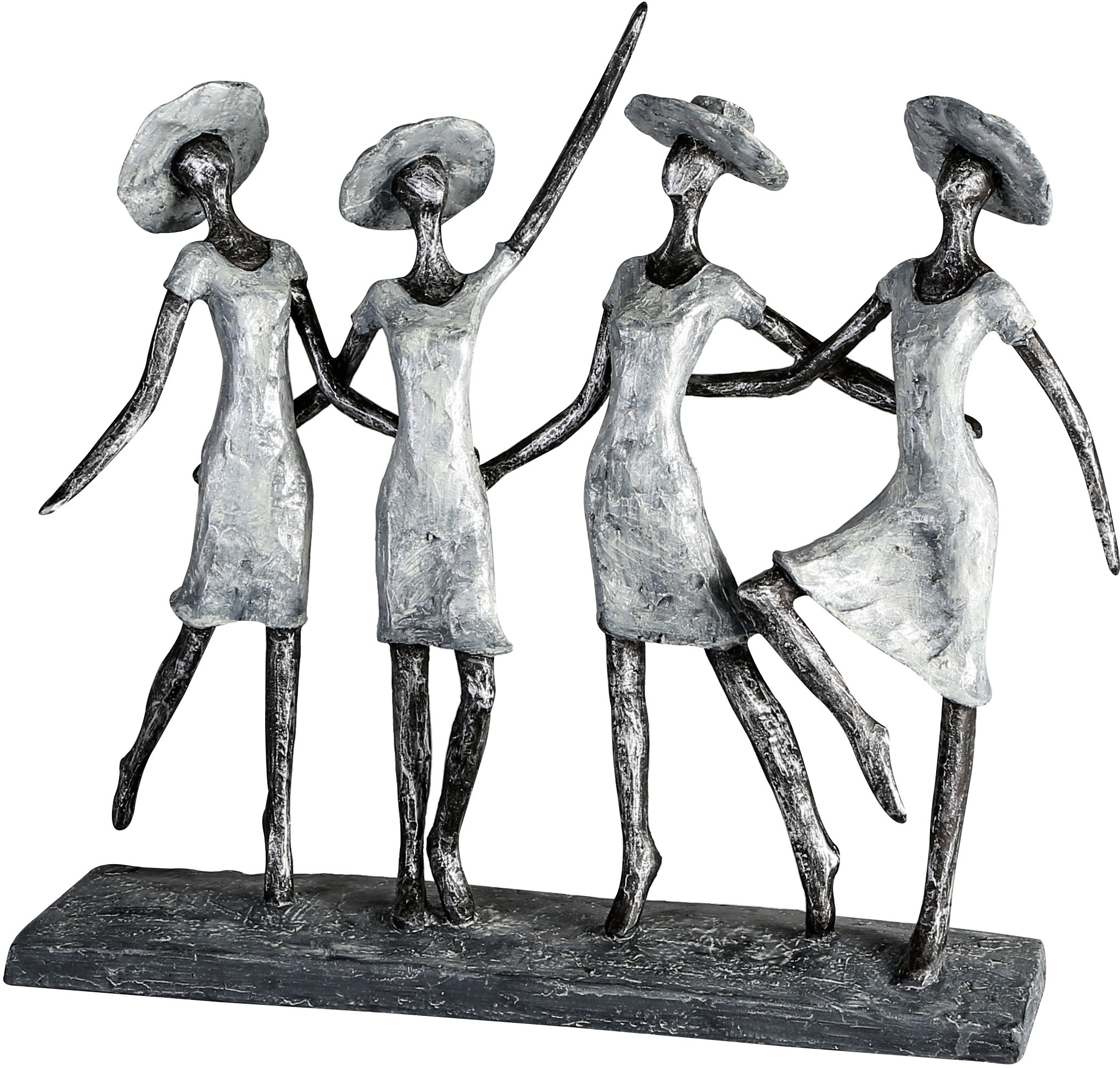 »Skulptur Spruchanhänger, Casablanca mit 34, Dekofigur Höhe kaufen Dekoobjekt, antik günstig 4 Ladys, by silber«, Gilde Wohnzimmer antikfinish,