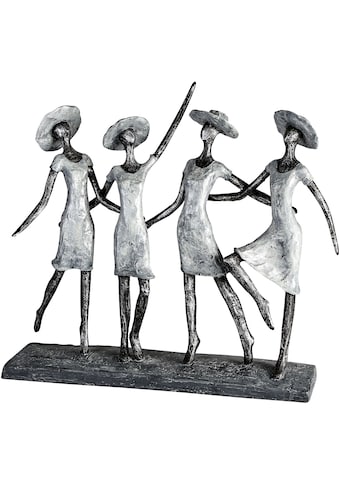 Dekofigur »Skulptur 4 Ladys, antik silber«