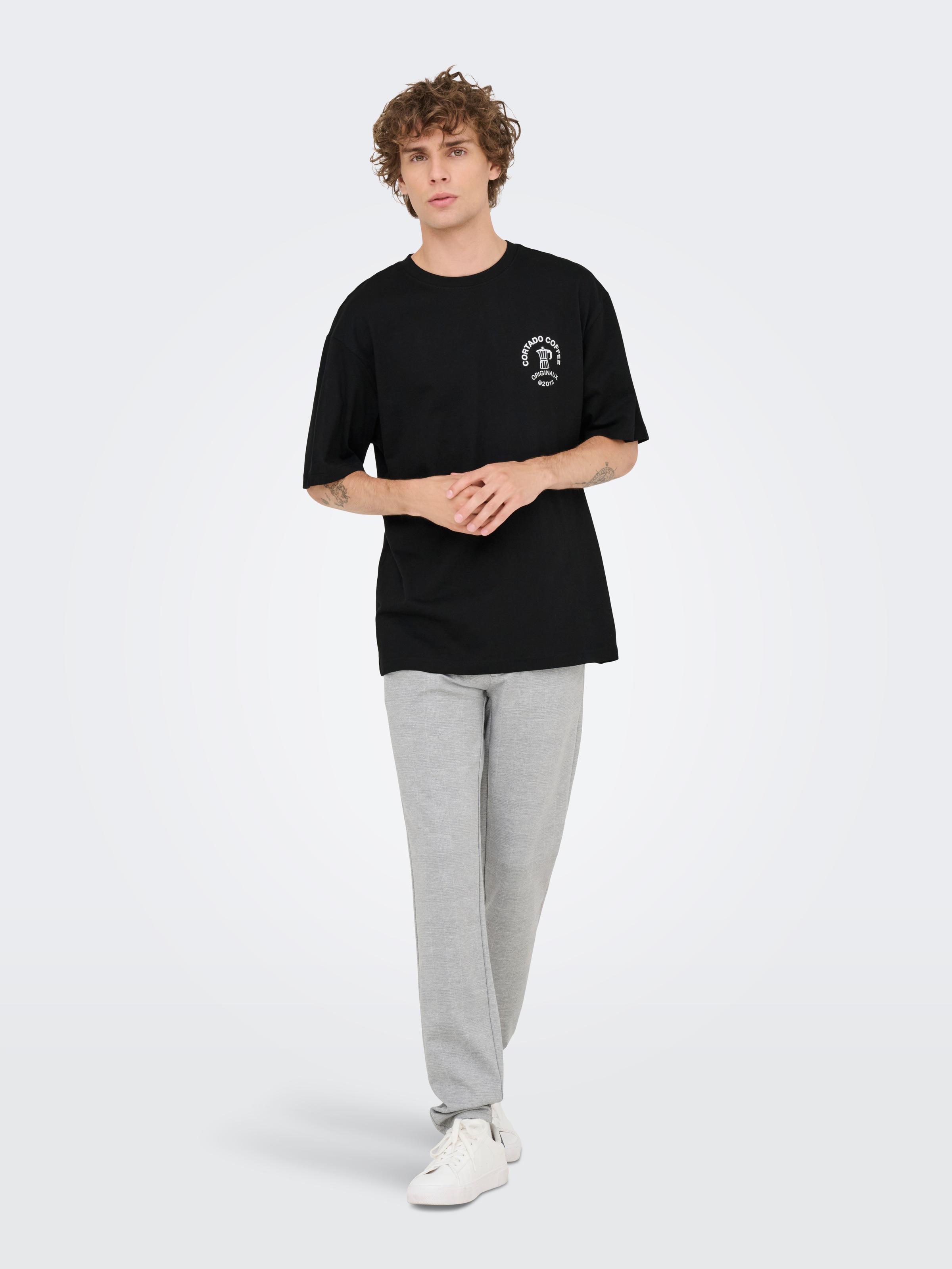 ONLY & SONS T-Shirt »ONSNATHAN RLX SS TEE NOOS« Baumwolle, relaxed fit