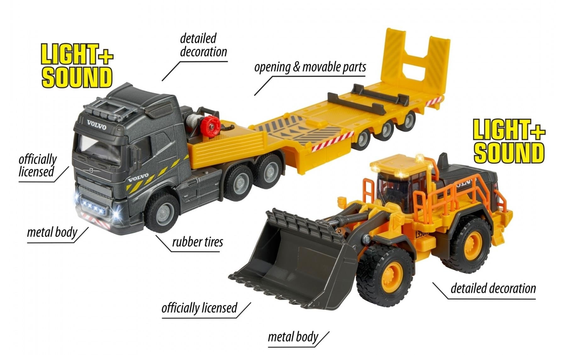 majORETTE Spielzeug-LKW »Volvo Truck + Wheel Loader«