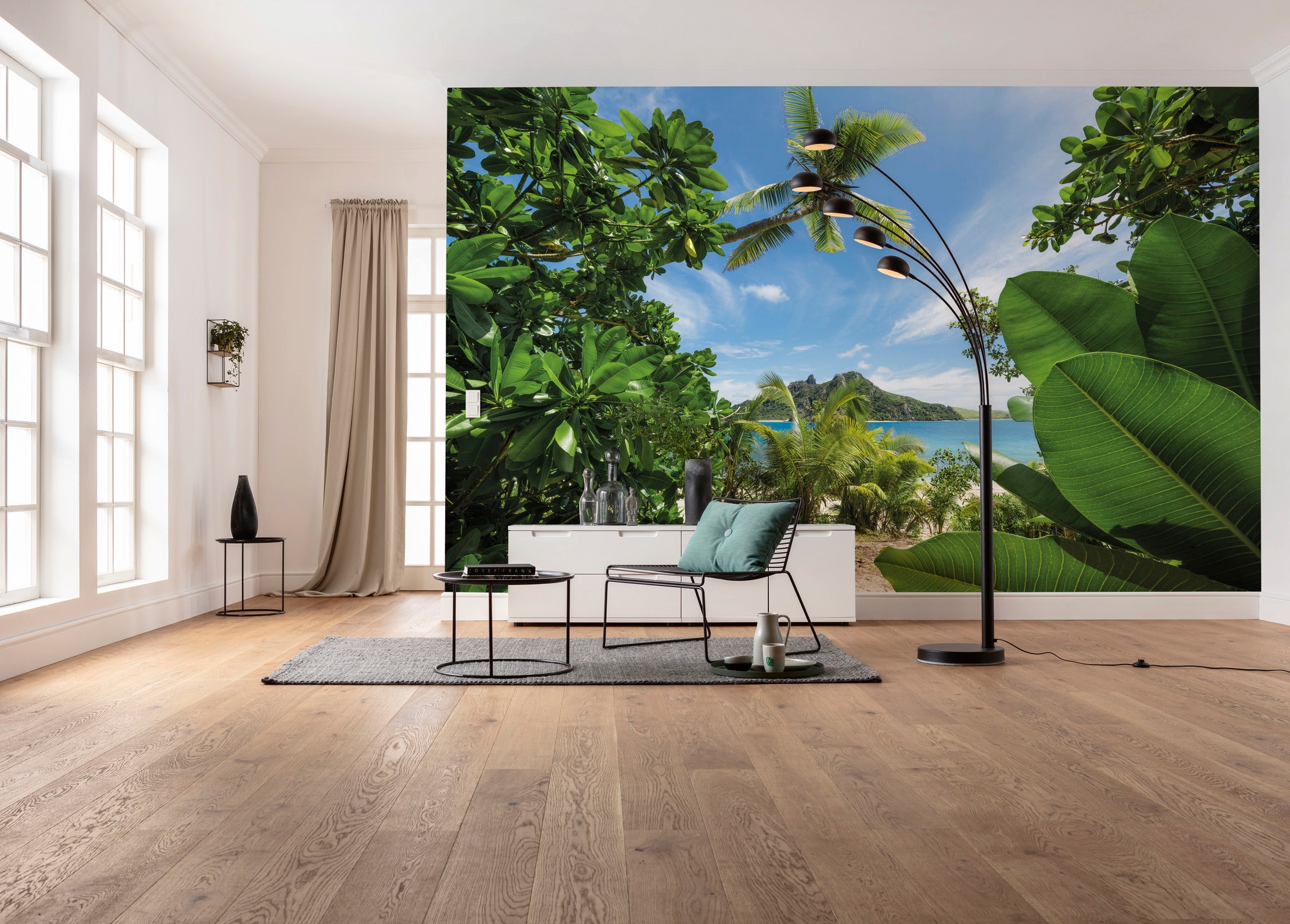 Komar Papier peint intissé »Digitaldruck Vlies -  Cast Away Jungle - Grösse 450 x 280 cm« imprimé Wohnzimmer, Schlafzimmer