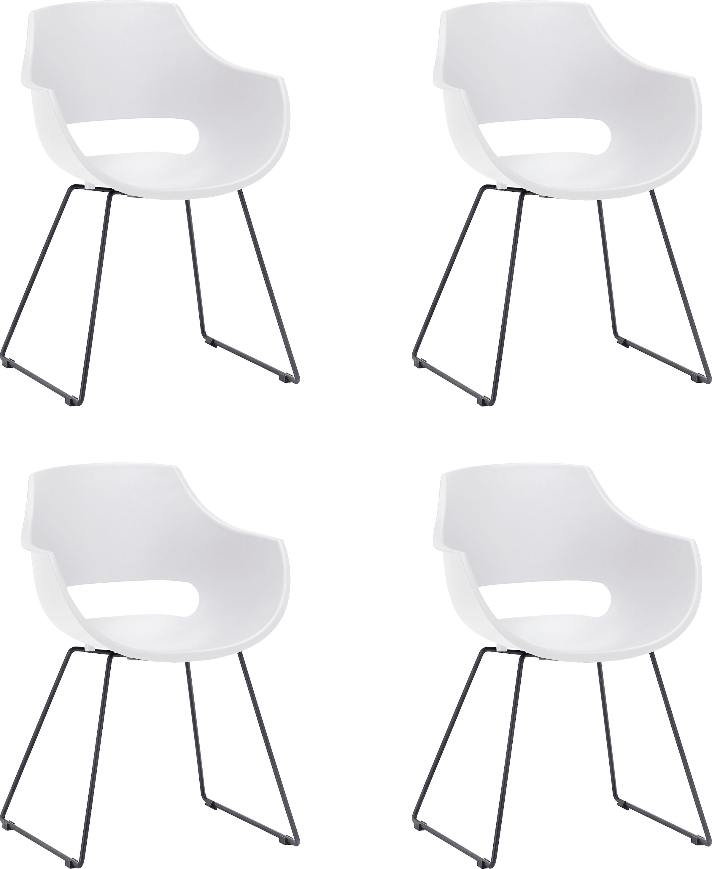 Image of MCA furniture Schalenstuhl "Rockville" (Set) 4 Stk.4er-Set, Kufe, Kunststoff, Belastbarkeit 120 kg, Sitzhöhe ca. 46 cm
