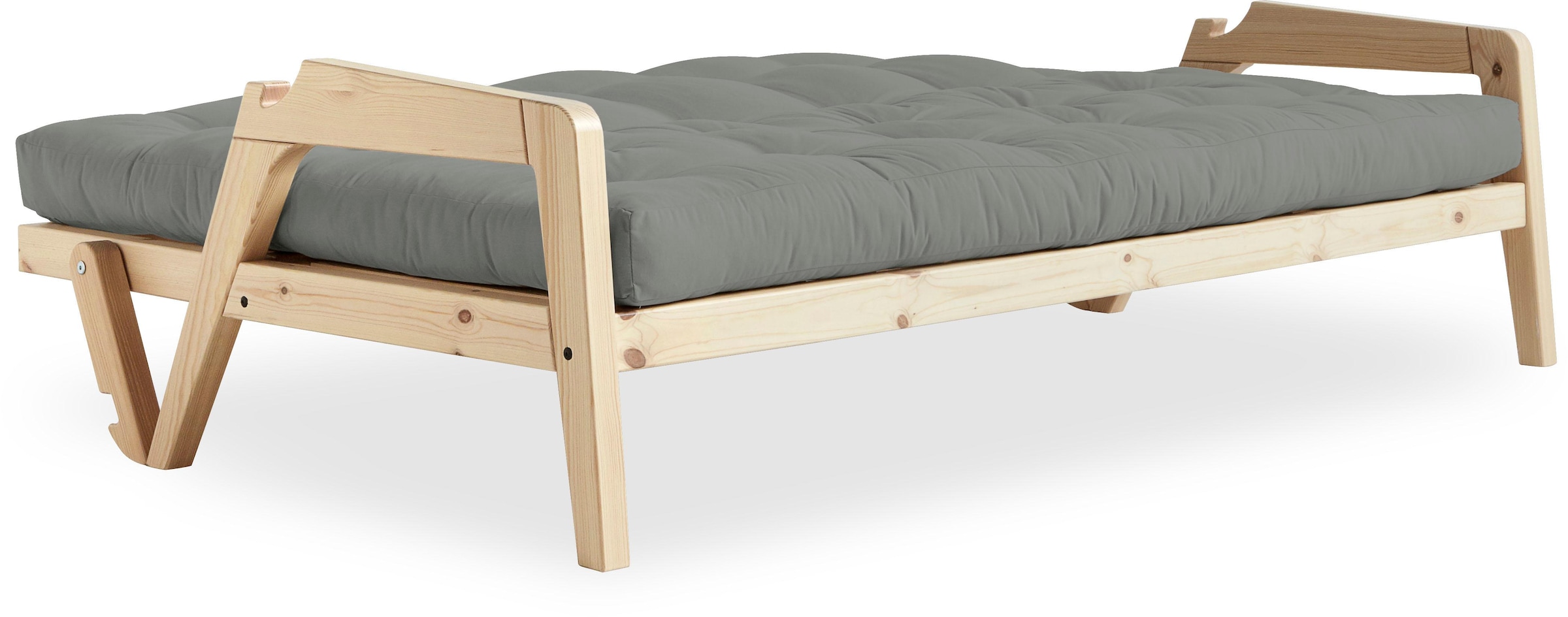 Karup Design Canapé-lit »Grab, inkl. Futonmatratze - aus massivem Kieferholz, 130x190 cm« Mit Holzstruktur, inkl. Futonmatratze, Liegefläche 130x190 cm