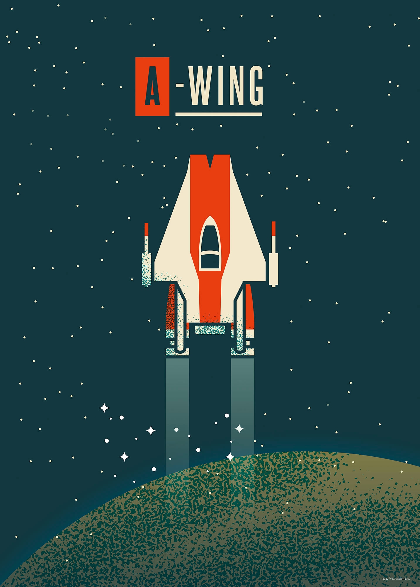 Komar Wandbild »Star Wars Geeky A-Wing« Disney Set, 1 Stk. tlg. 40 x 50 cm (Breite x Höhe) - Kinderzimmer, Dekoration