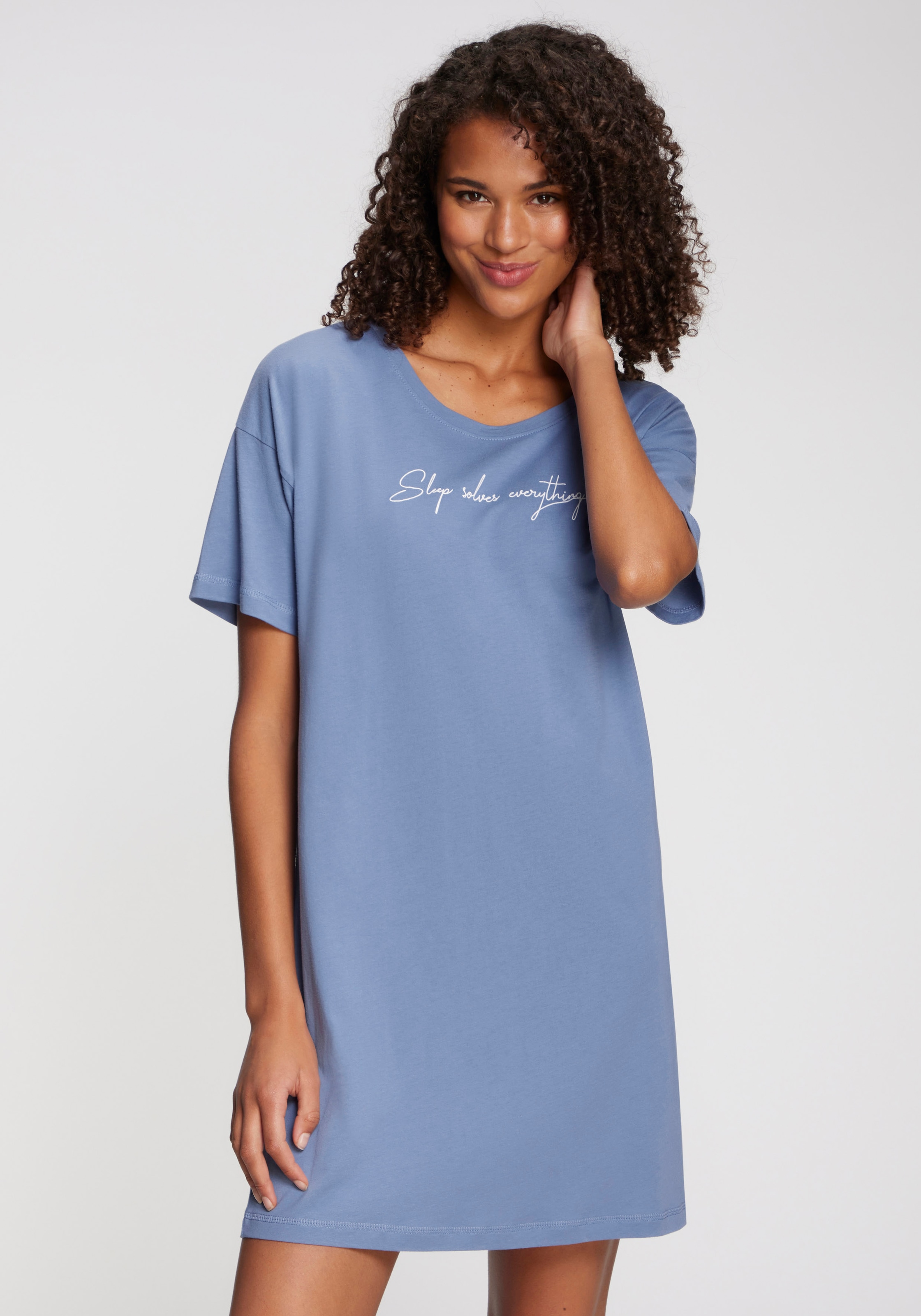 Image of Vivance Dreams Nachthemd mit kleinem Frontdruck