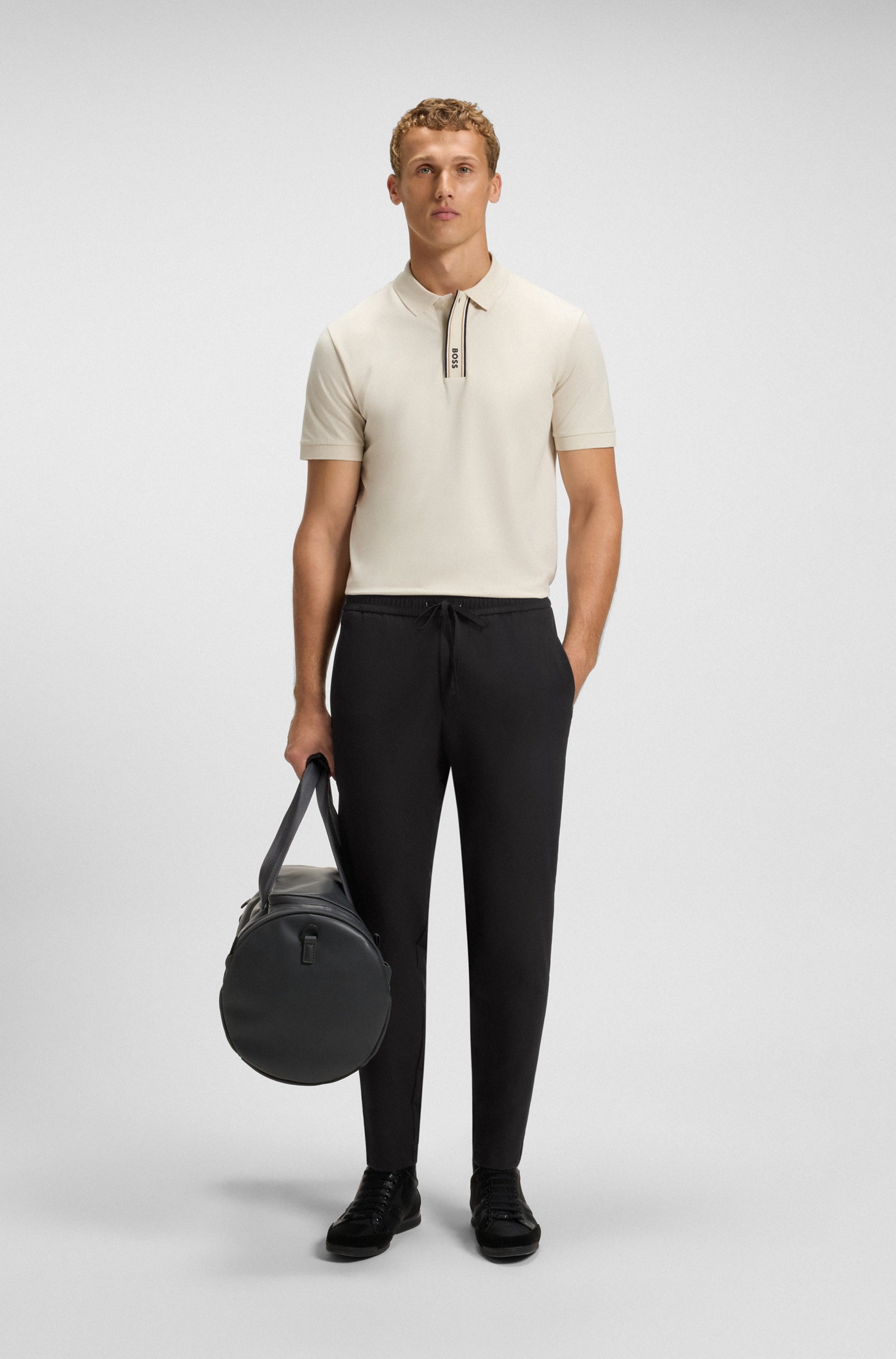 BOSS GREEN Stretch-Hose »T Flex«  mit elastischem Bund und Kordelzug Stretchhose Businesshose