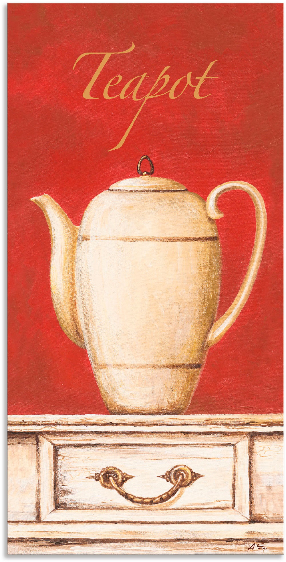 Image of Artland Wandbild »Teekanne«, Getränke, (1 St.), in vielen Grössen & Produktarten - Alubild / Outdoorbild für den Aussenbereich, Leinwandbild, Poster, Wandaufkleber / Wandtattoo auch für Badezimmer geeignet bei Ackermann Versand Schweiz