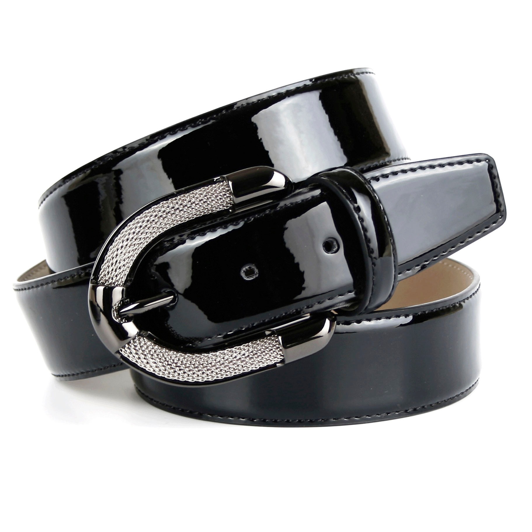 Image of Anthoni Crown Ledergürtel, mit Schliesse mit feinem Metall-Netz bei Ackermann Versand Schweiz