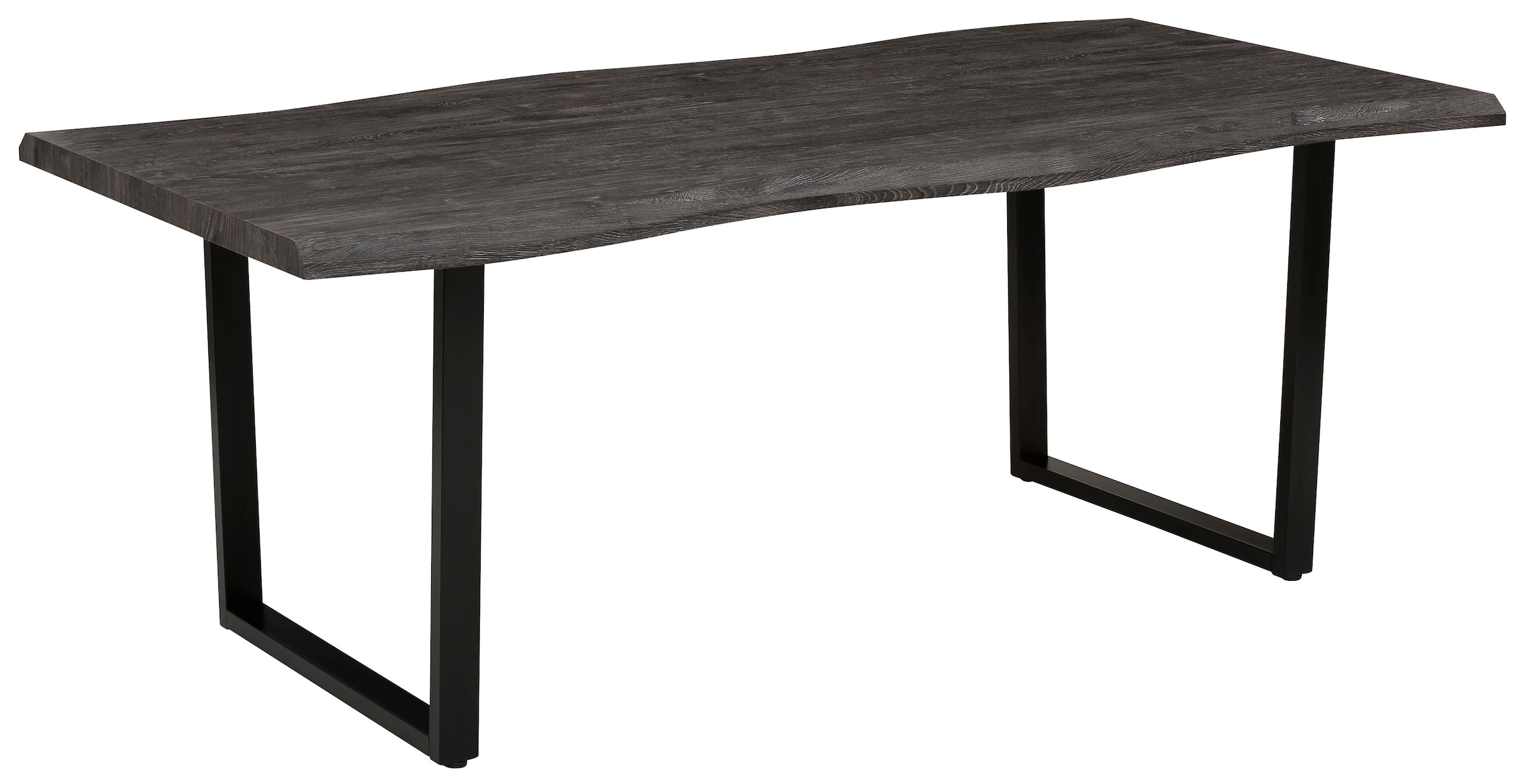 HELA Esstisch »GISELLE Baumkantentisch, Küchentisch, TOPSELLER!«, Kufengestell Metall, Industrial Design, 140 - 200 cm Breite, 2 Farben