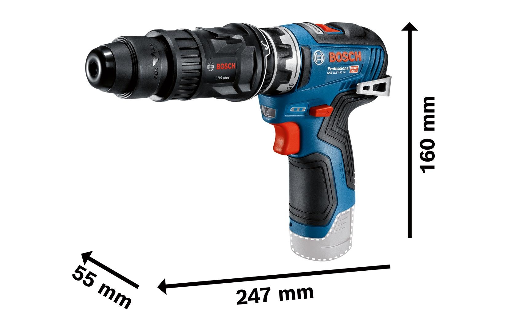 Bosch Professional Akku-Bohrschrauber »GSR 12 V-35 FC«, (Set)