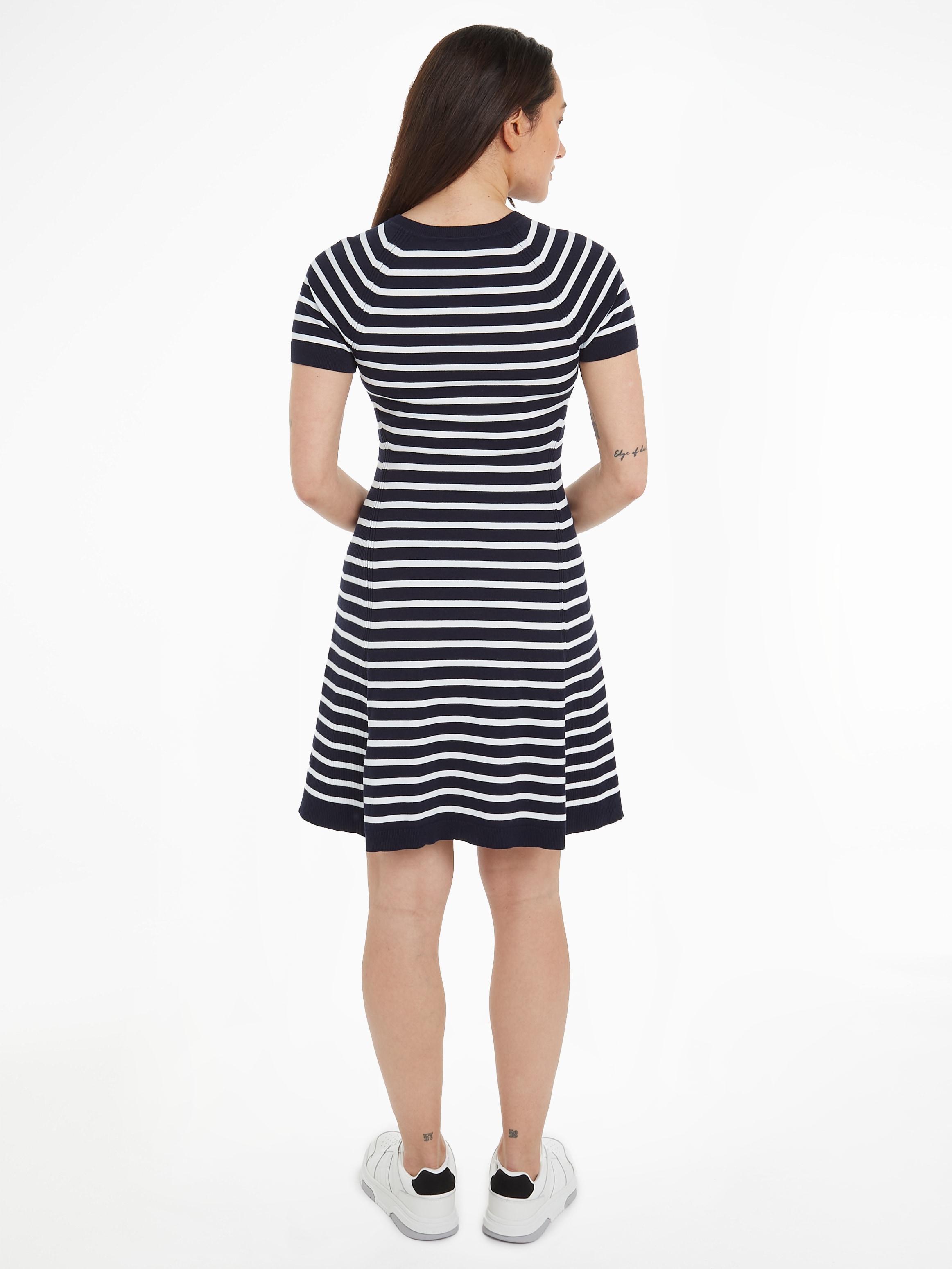 Tommy Hilfiger Jerseykleid »CO JERSEY STITCH F&F DRESS«, mit Logostickerei auf der Brust