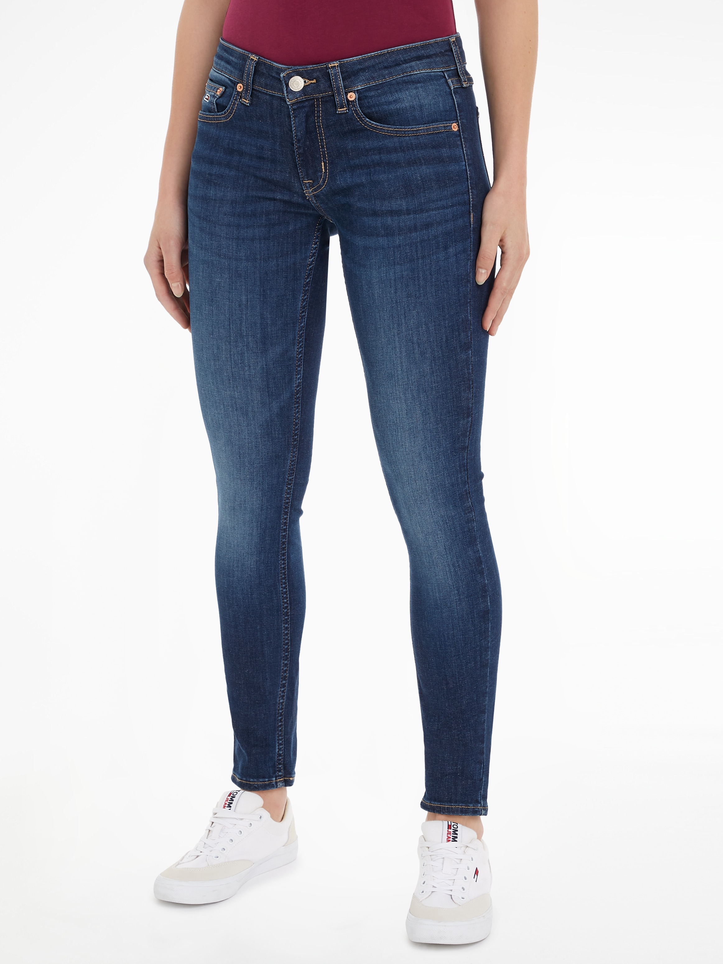 Tommy Jeans Skinny-fit-Jeans »Tommy Jeans Damenjeans Low Waist Skinny«, mit Waschung, Logo-Badge