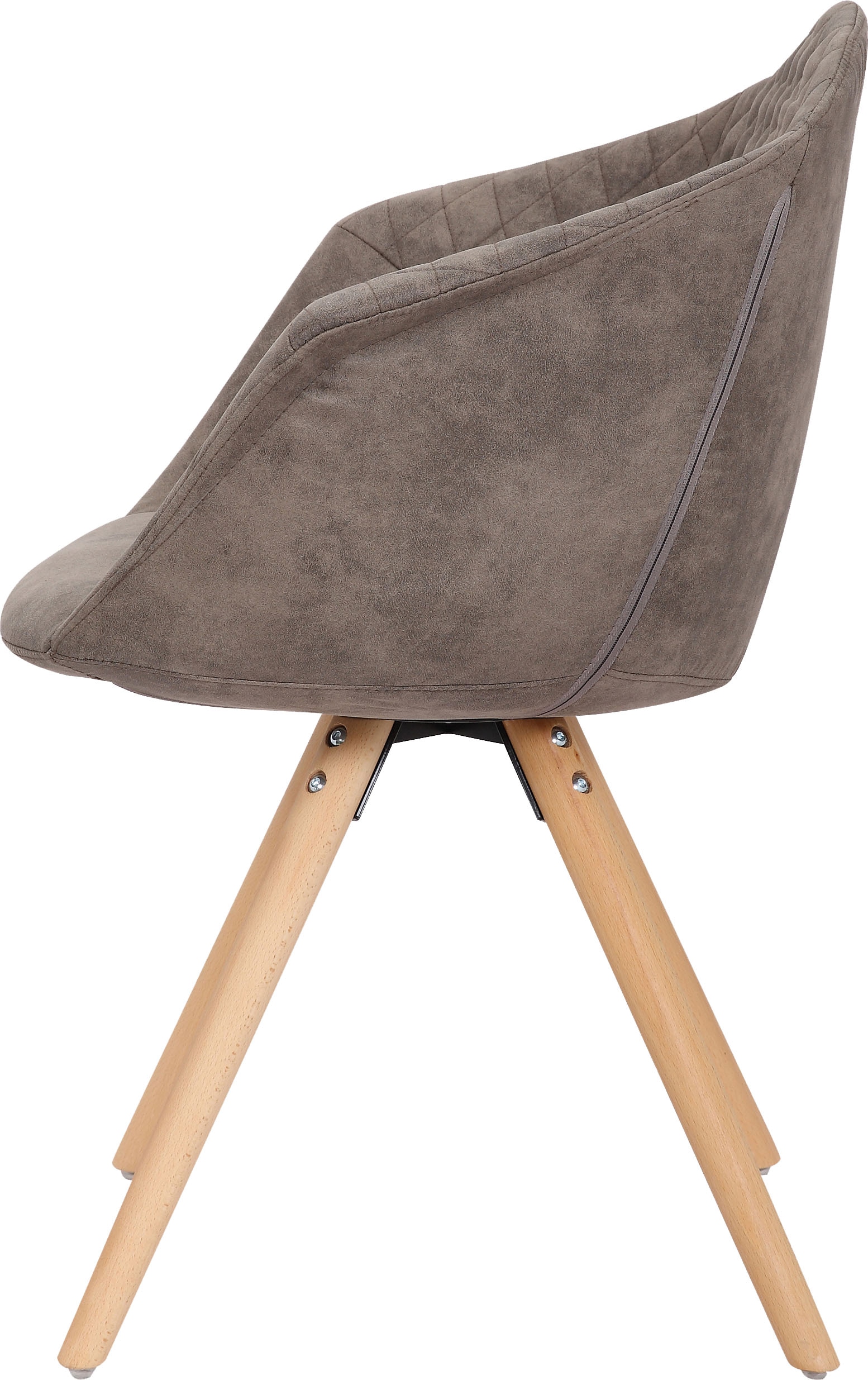 Kayoom Polsterstuhl »Stuhl Chadwick 110 2er-Set, stilvolles Design, in Naturfarben gehalten«, (Set), 2 St., bequem, Holzbeine, weich gepolstert, stilvolles Design