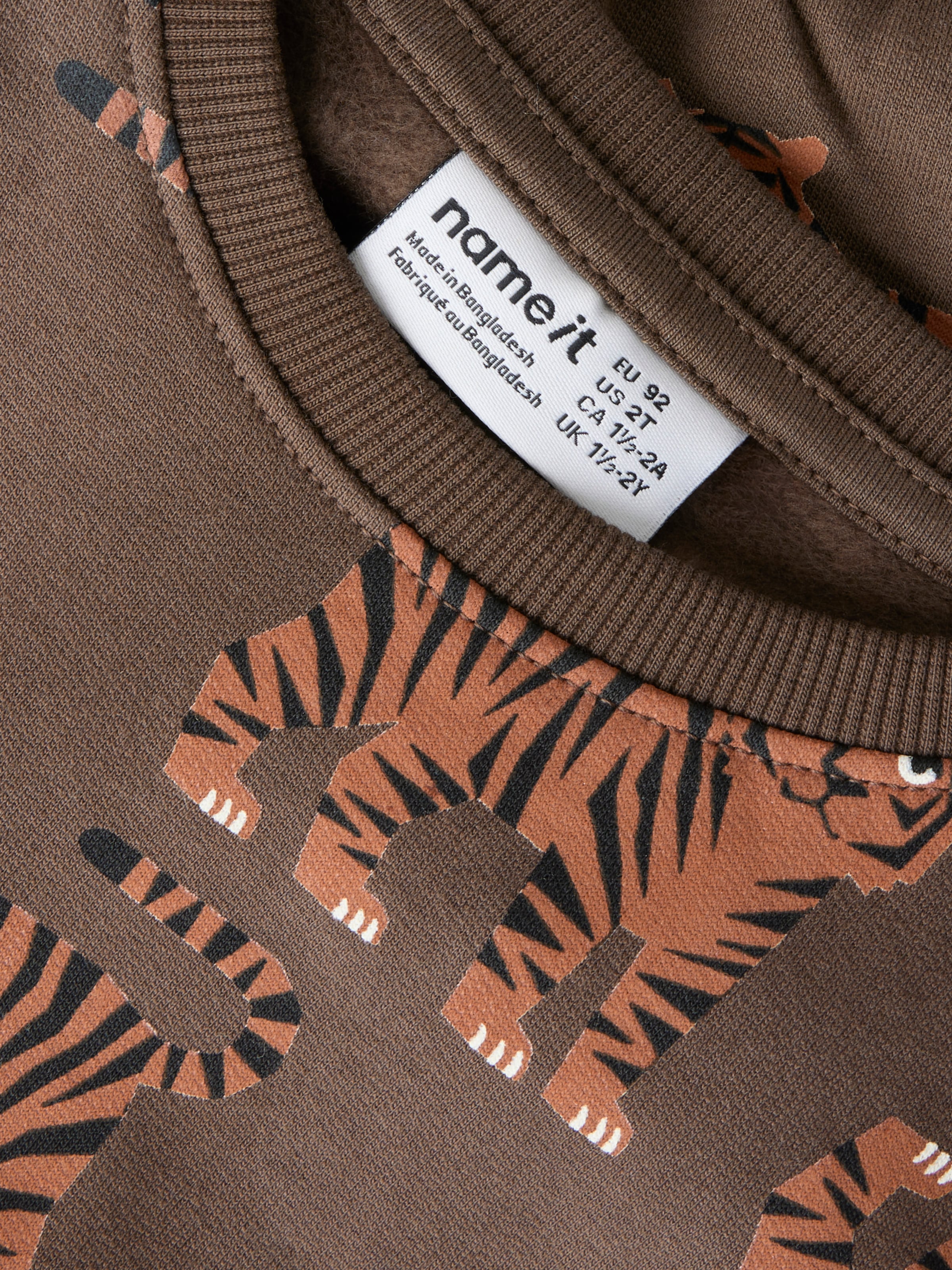 Name It Sweat-shirt »NMMLARSON LS NREG SWE BRU«, coton, coupe régulière

