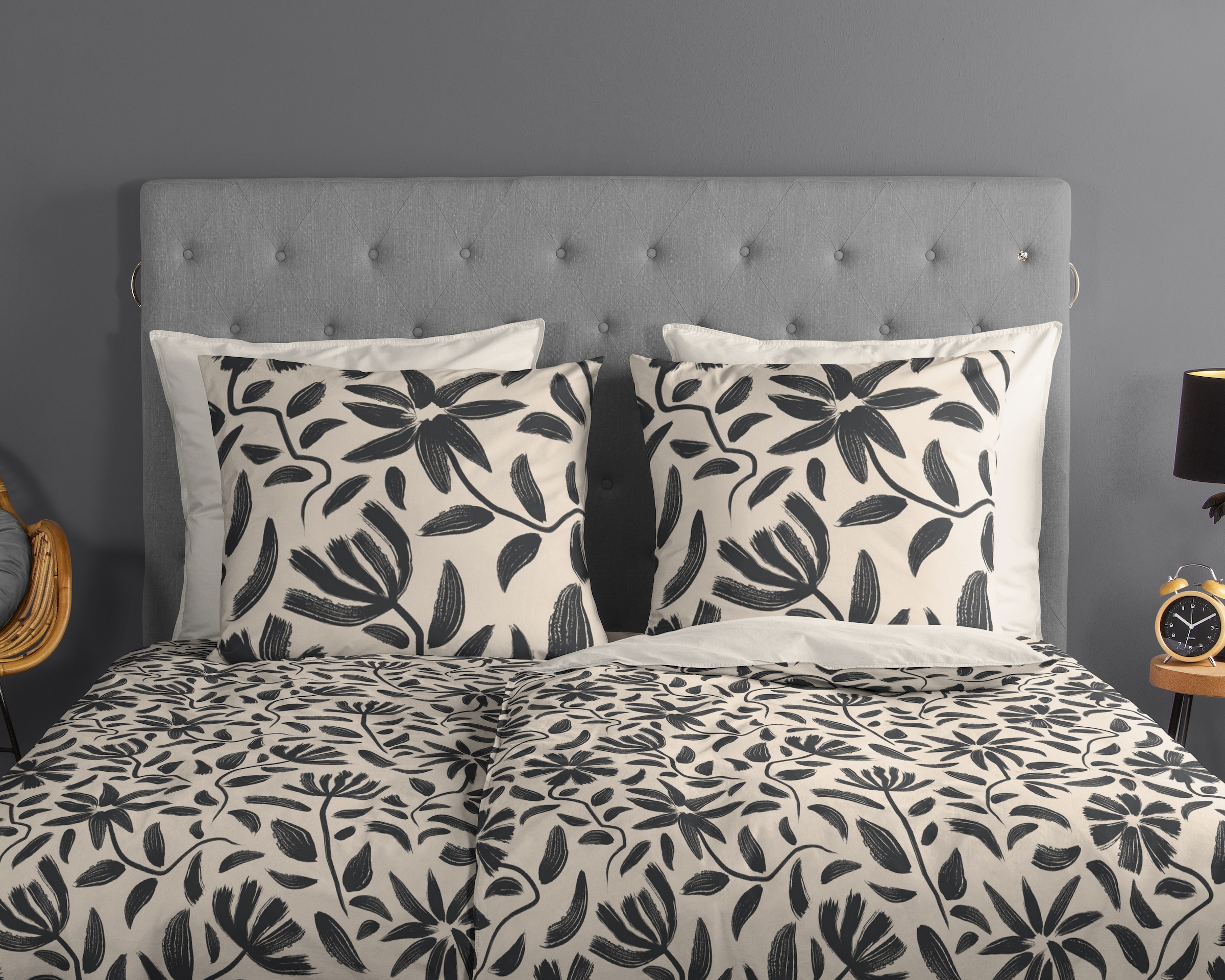 good morning Wendebettwäsche »Emilia«, 100% Baumwolle, Renforcé, Reissverschluss, Wendeoptik, Simple, Natur