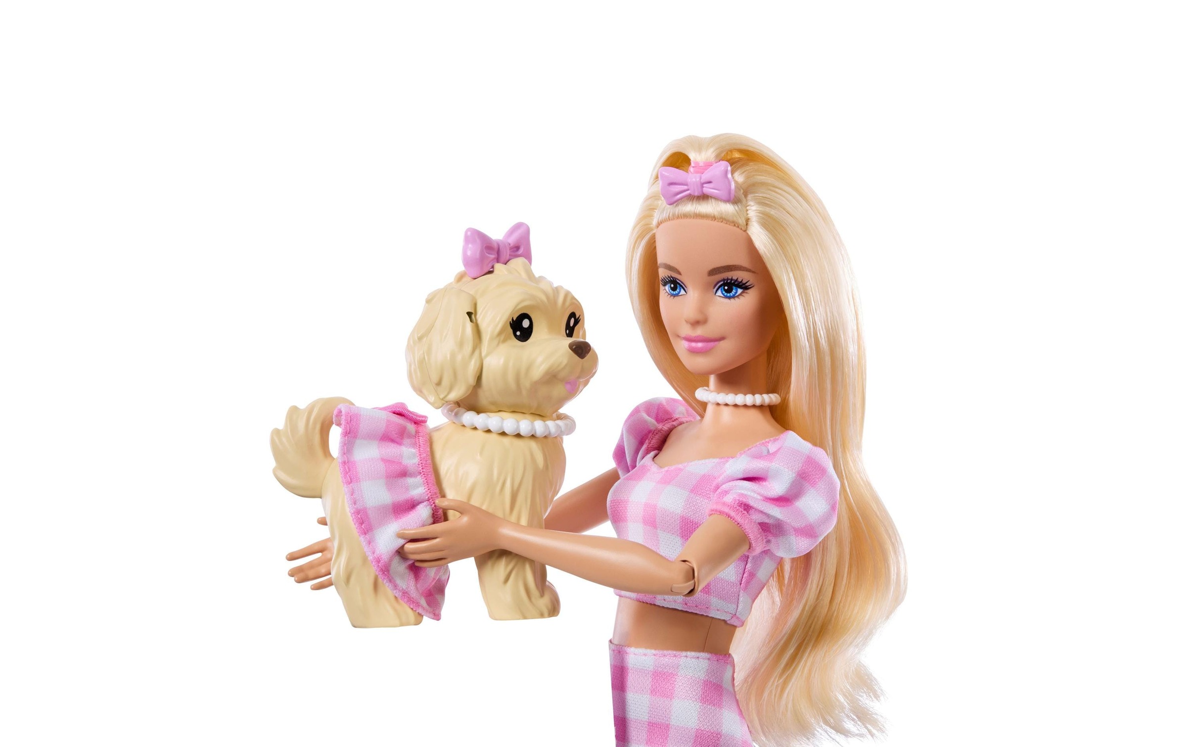 Barbie Anziehpuppe »Twinning Looks Bows« Barbie mit Schleife und Hündchen