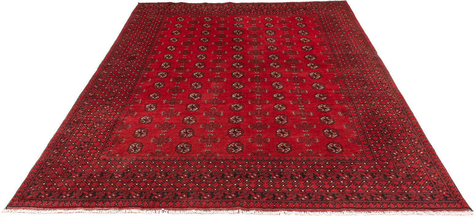 Image of morgenland Orientteppich »Afghan - Filpa - 294 x 199 cm - dunkelrot«, rechteckig, 10 mm Höhe, Wohnzimmer, Handgeknüpft, Einzelstück mit Zertifikat bei Ackermann Versand Schweiz