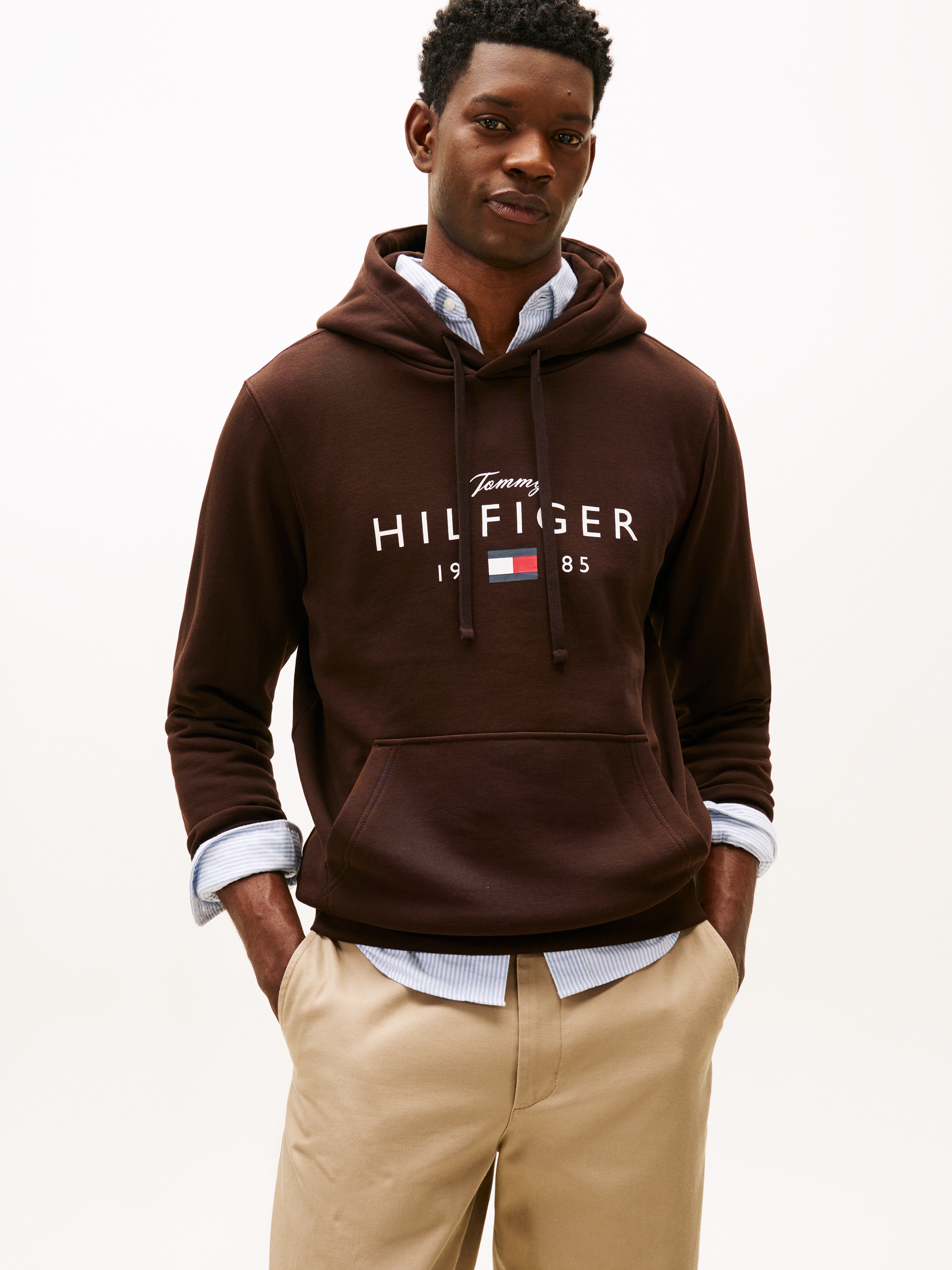 Image of Tommy Hilfiger Hoodie "BRAND LOVE BIG HILFIGER", mit Logo-Grafik, normale Passform