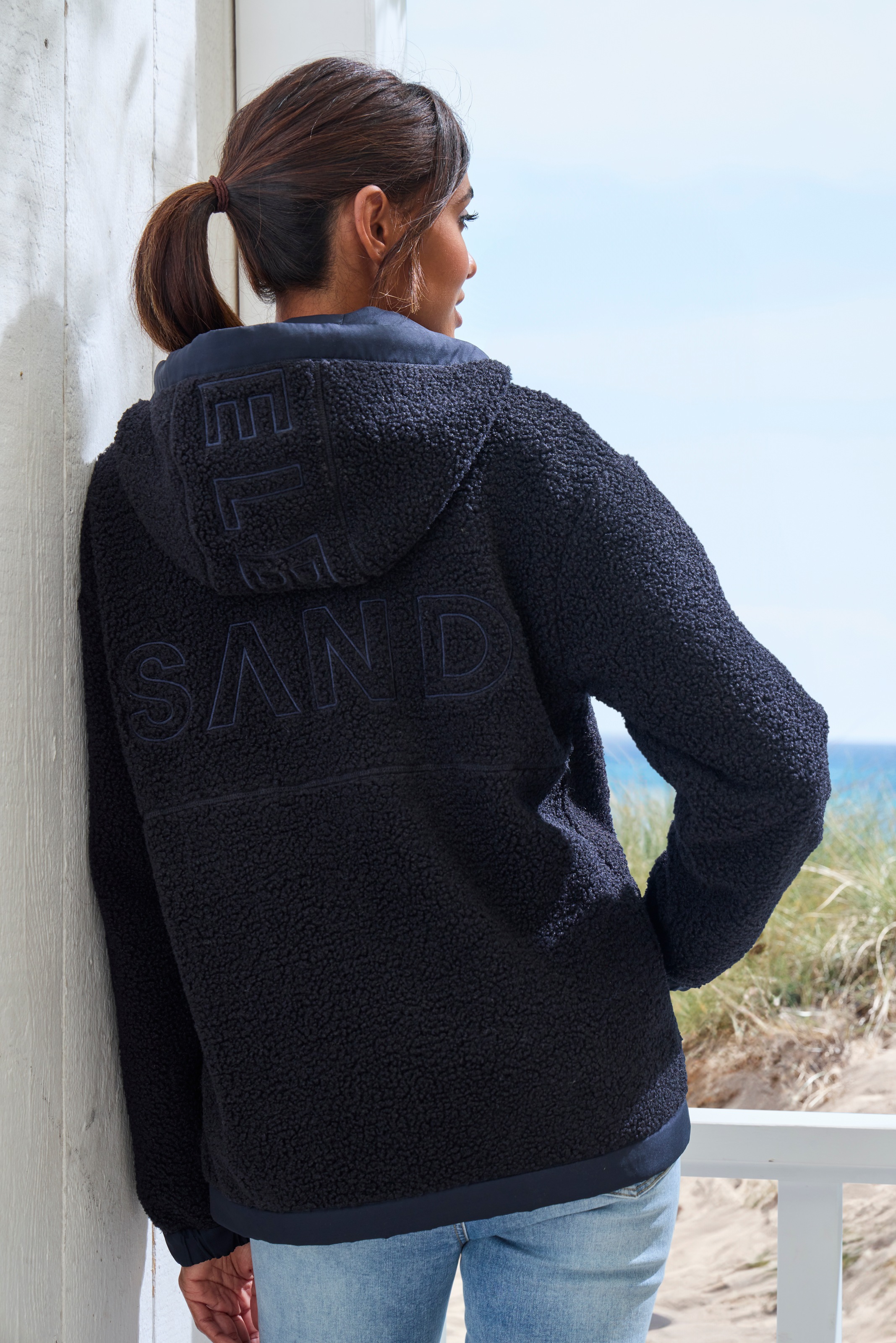 Elbsand Fleecejacke, mit Kapuze, mit Kapuze