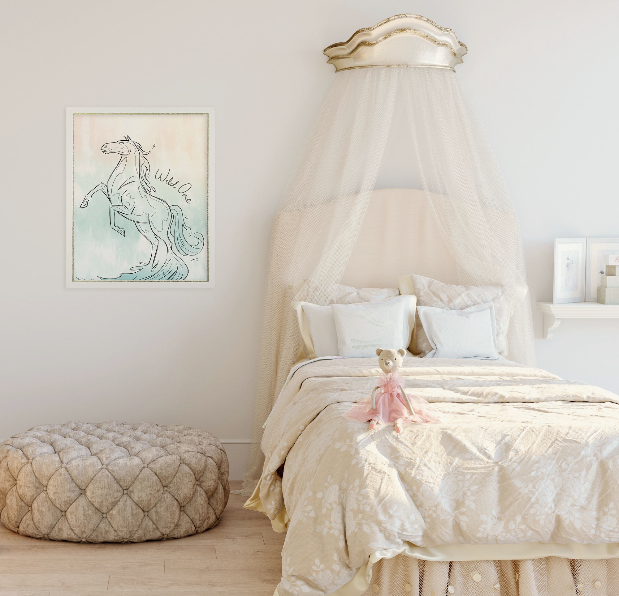 Image of Komar Wandbild "Disney Frozen Blue Lights" Disney Set, 1 Stk. tlg. 50 x 70 cm (Breite x Höhe) - Kinderzimmer, Dekoration
