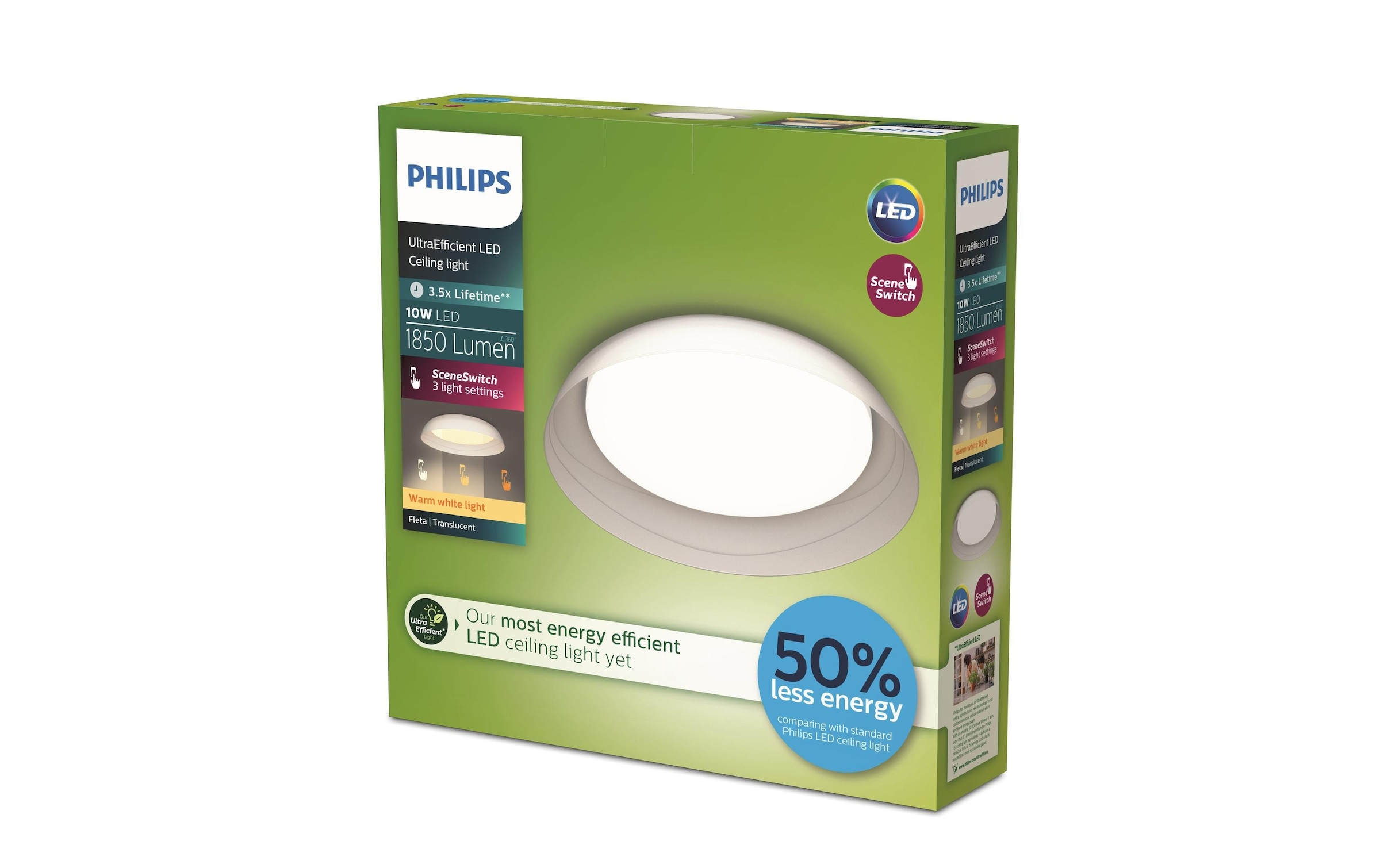 Philips LED Deckenleuchte »Fleta Ultra-Efficient 2700K, 1850 Lm«