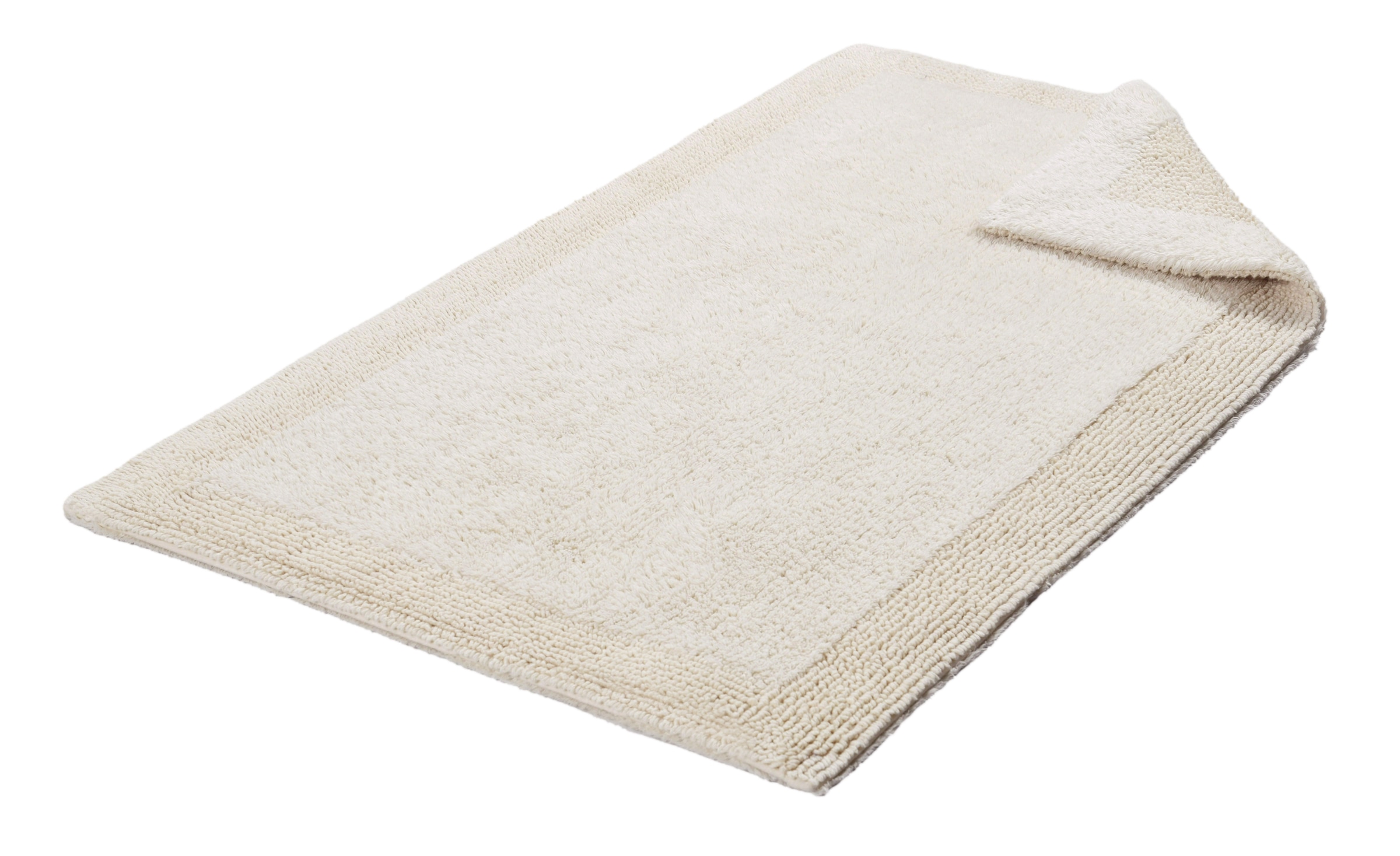 GOODproduct Badematte »Kapra, Badvorleger, Badezimmer Teppich« Höhe 14 mm beidseitig nutzbar | fussbodenheizungsgeeignet | strapazierfähig mit Bordüre, Badteppich, Badematte, Baumwolle