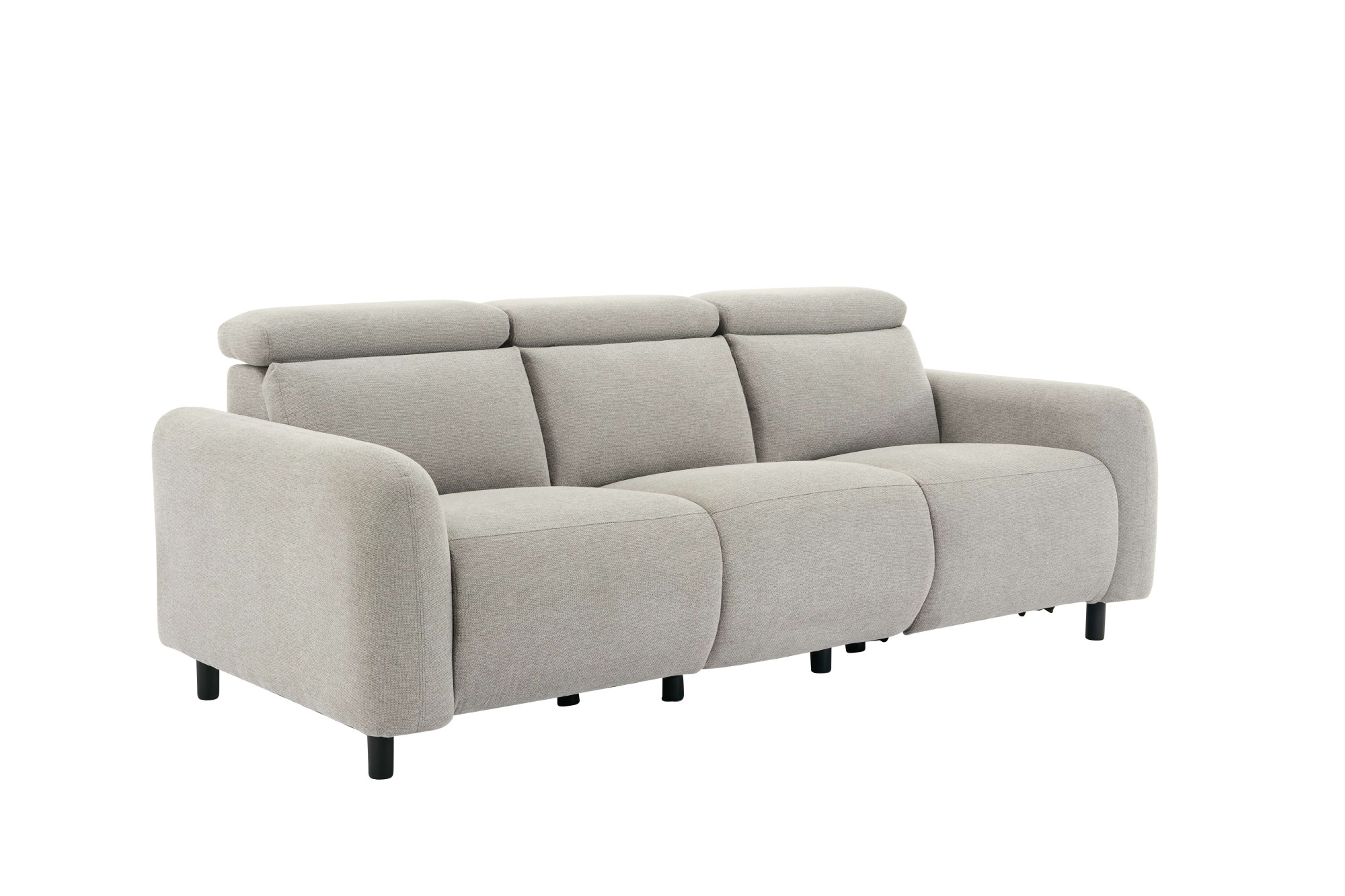 GOODproduct 3-places »SKAANE Struktur-Sofa, 229 cm, manuelle-u. elektrische Relaxfunktion« Fonction relaxation sur 2 sièges, dossier réglable, rembourrage à ressorts