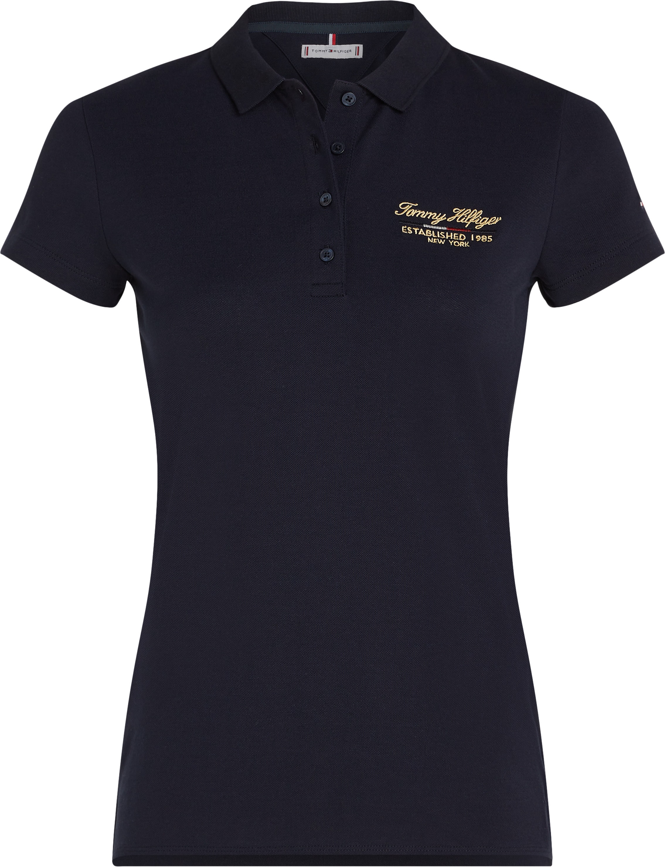 Tommy Hilfiger Poloshirt »SLIM SCRIPT GRAPHIC POLO SS«, mit Tommy Hilfiger Script Logo-Schriftzug