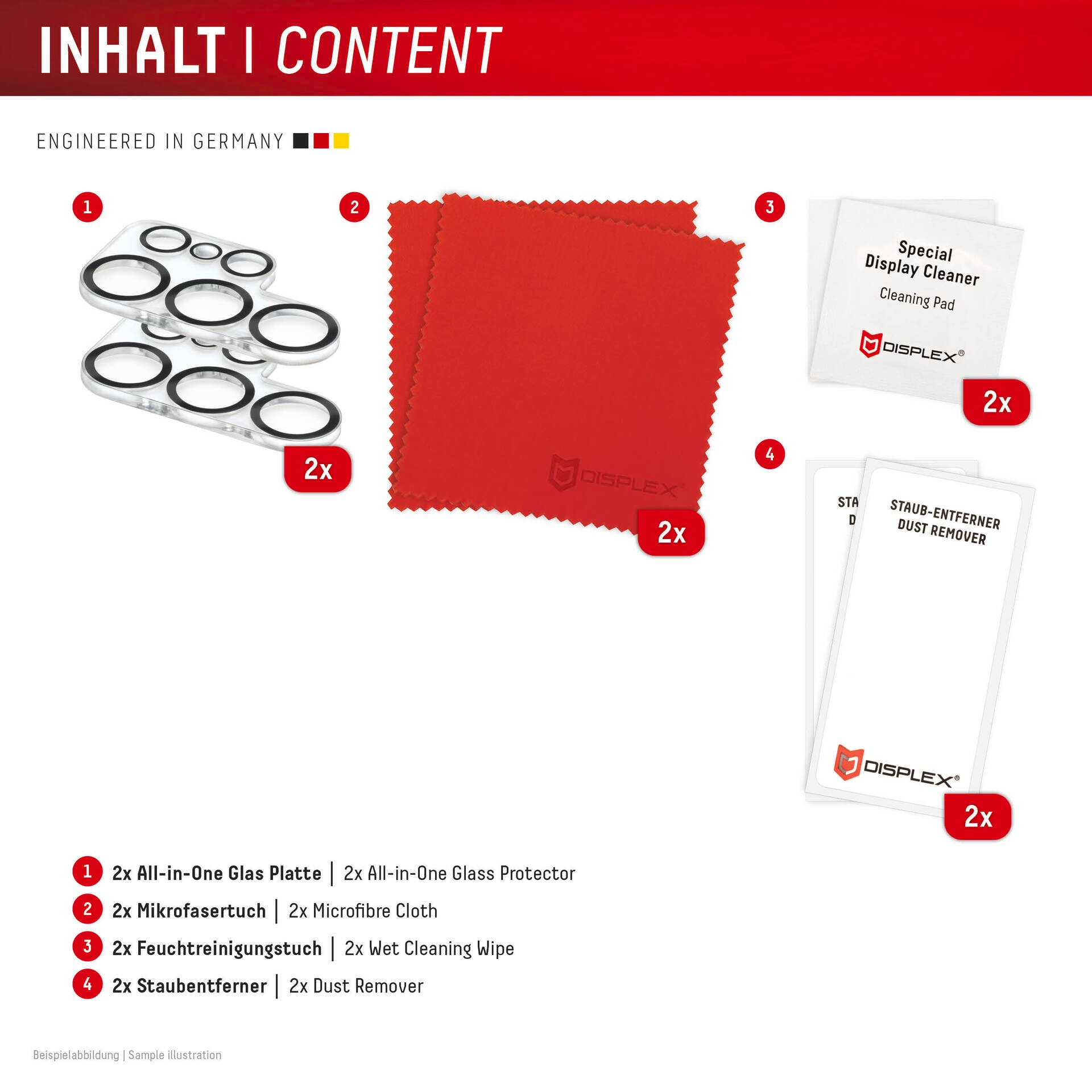 Displex Kameraschutzglas »Camera Lens Glass All-In-One Protector Full Cover« für Samsung Galaxy S25 Ultra Packung, 2x All-In-One Glas,  Objektivschutz, Kameraschutz, kratz- & stossfest