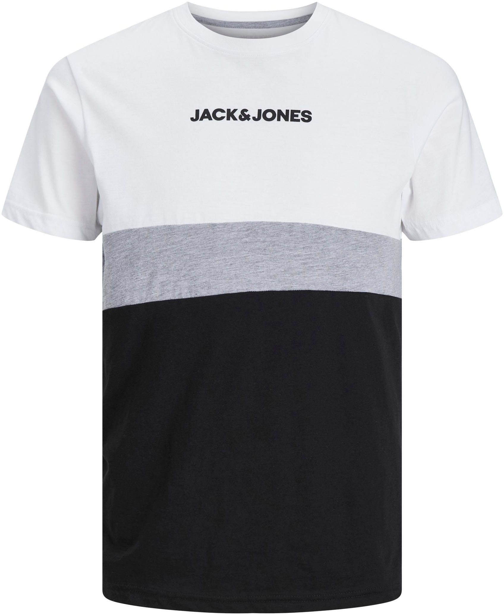 Jack & Jones Rundhalsshirt »JJEREID BLOCKING TEE SS NOOS«