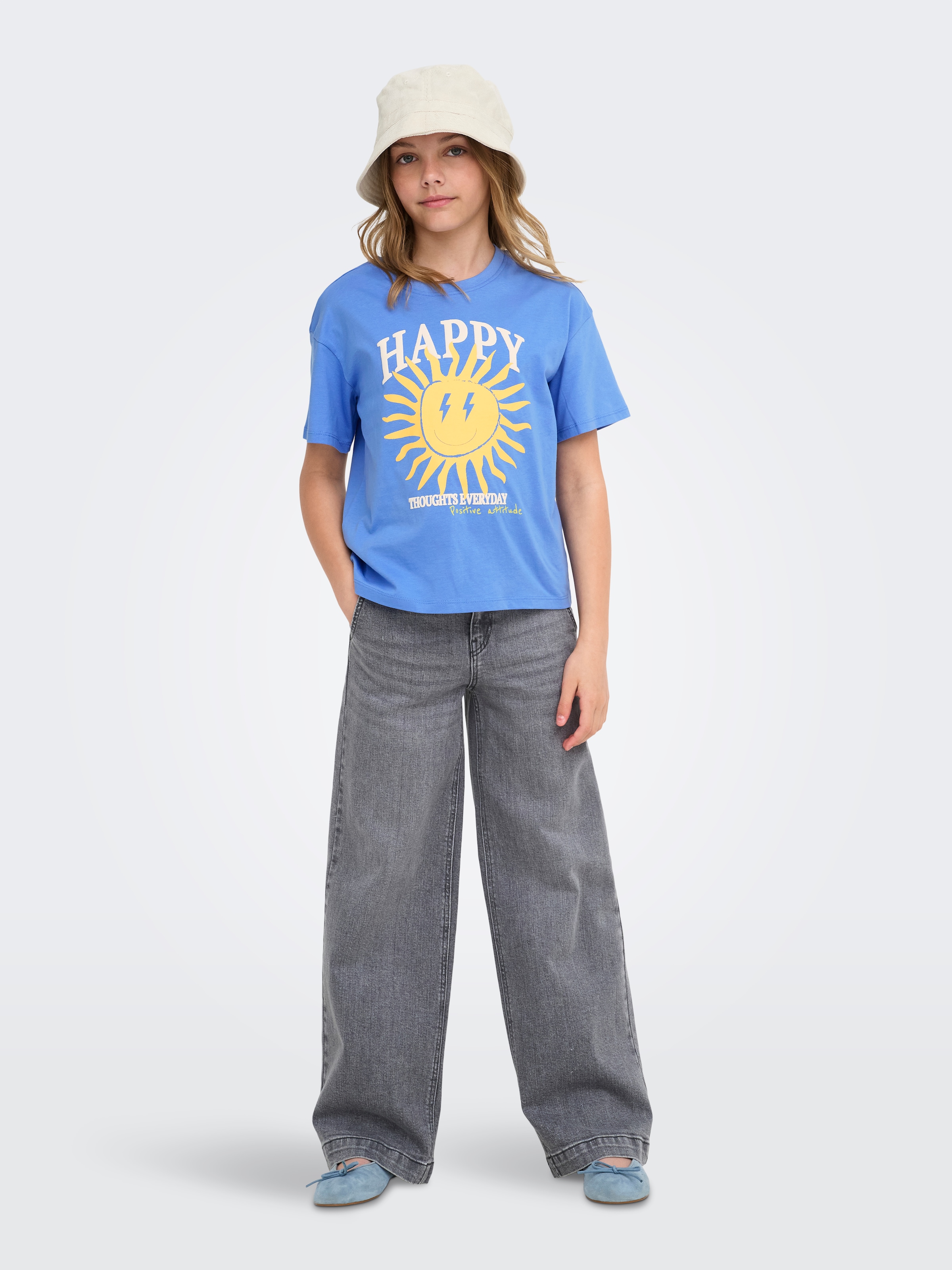 KIDS ONLY T-shirt »KOGROSITA LIFE S/S LOOSE PRINT TOP JRS« avec motifs bonne humeur