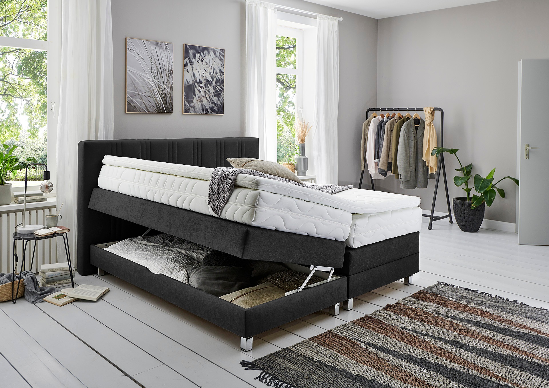 Westfalia Schlafkomfort Boxspringbett, wahlweise mit Bettkasten und Topper