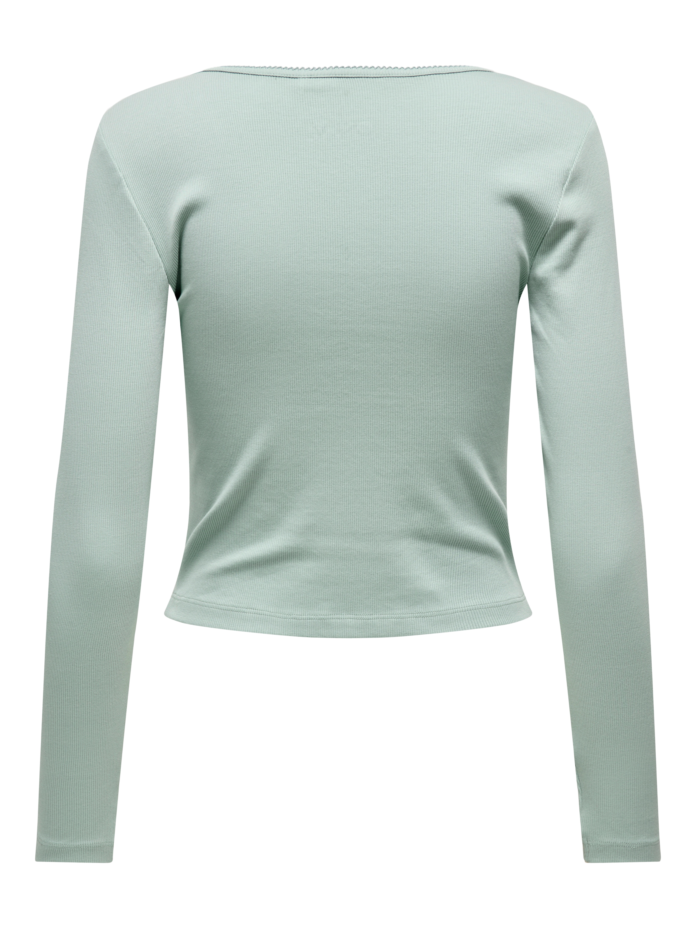 ONLY T-shirt à manches longues »ONLBETTY LIFE L/S SCALLOP V-NECK CC JRS« avec fronces au décolleté