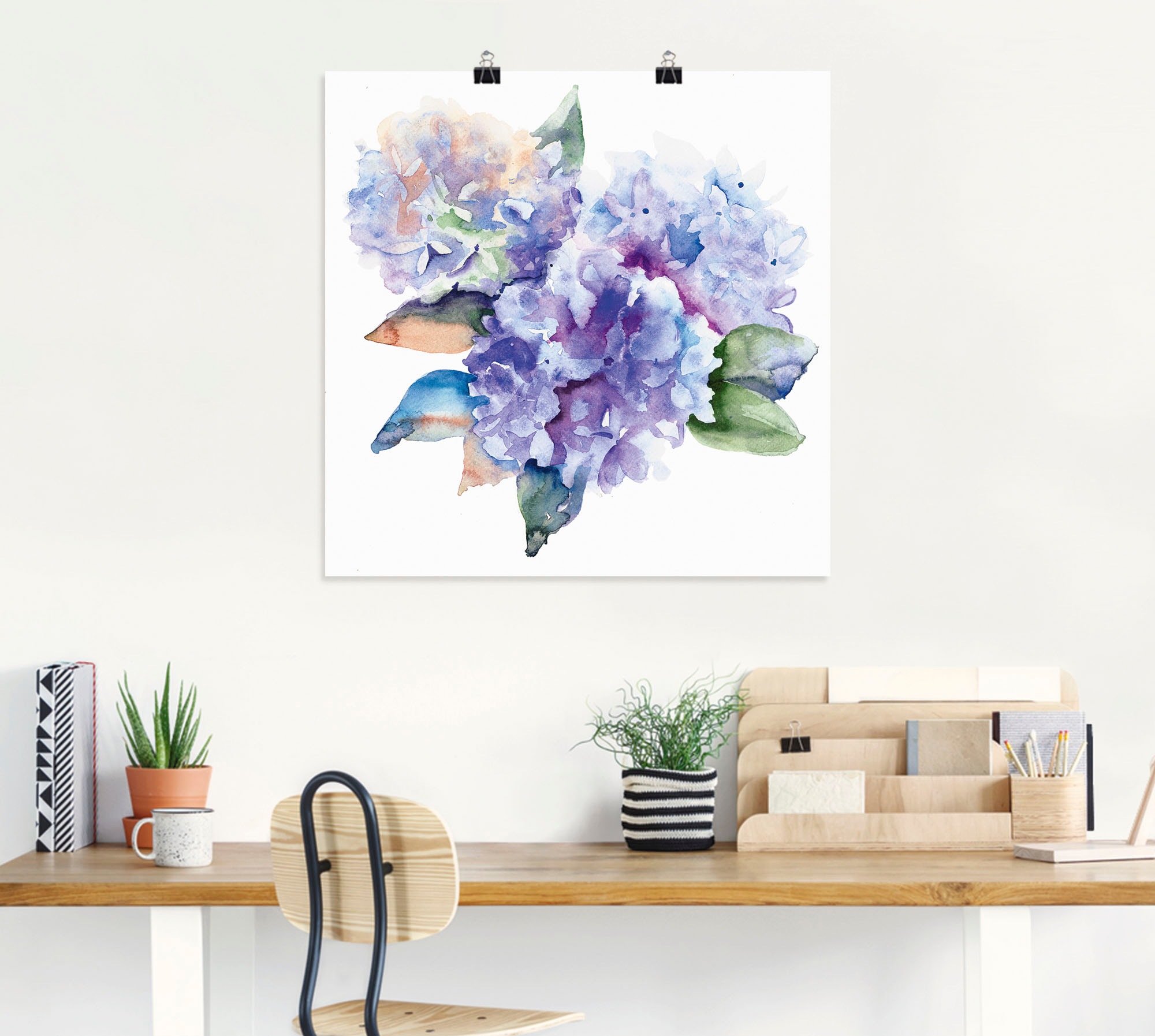 Artland Wandbild »Hortensien«, Blumen, (1 St.), als Leinwandbild, Poster in verschied. Grössen