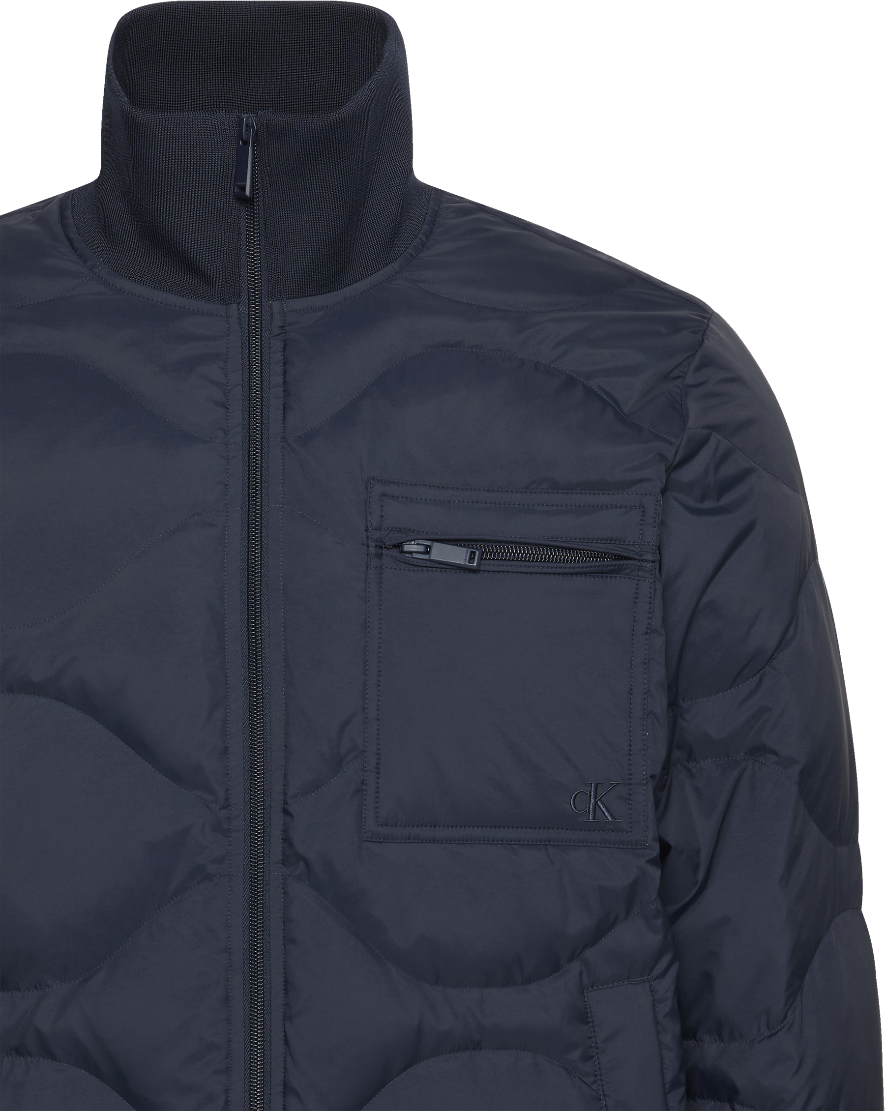 Calvin Klein Jeans Doudoune ohne Kapuze Strickkragen, Regular Fit, warm wattiert