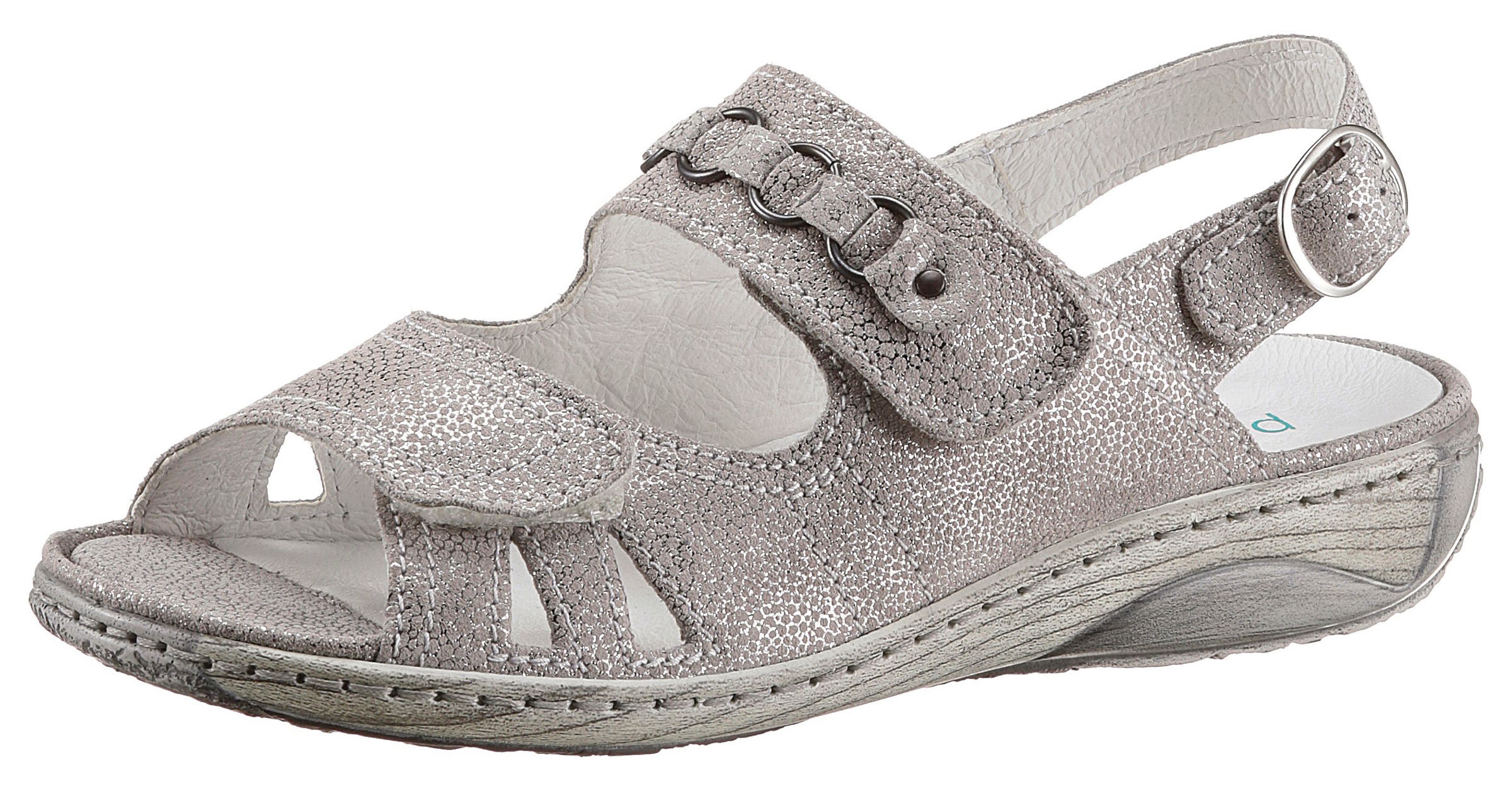 Image of Waldläufer Riemchensandale »GARDA«, mit Klettverschlüsse und Druckknopf bei Ackermann Versand Schweiz