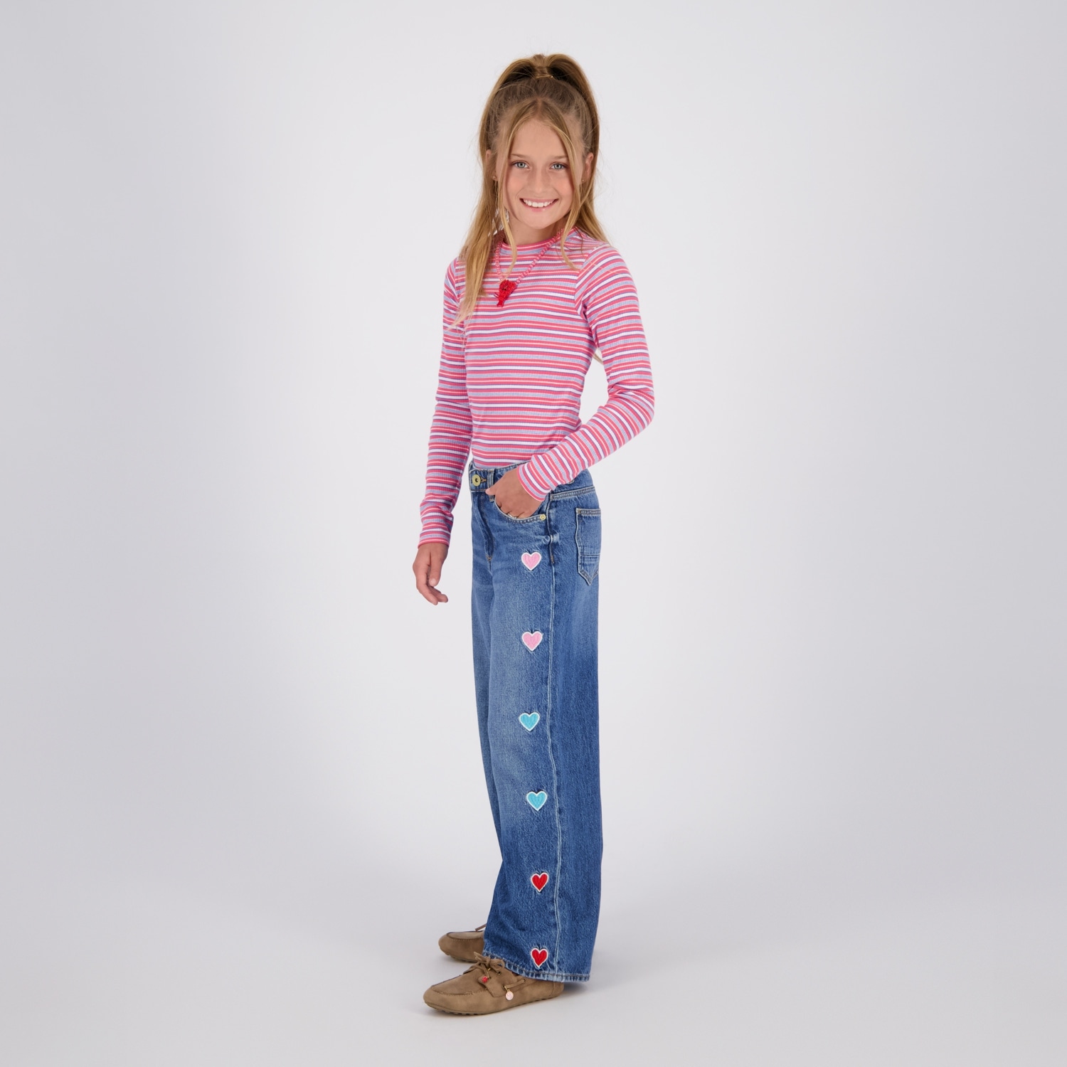 Vingino T-shirt à manches longues Look rayé / pour filles