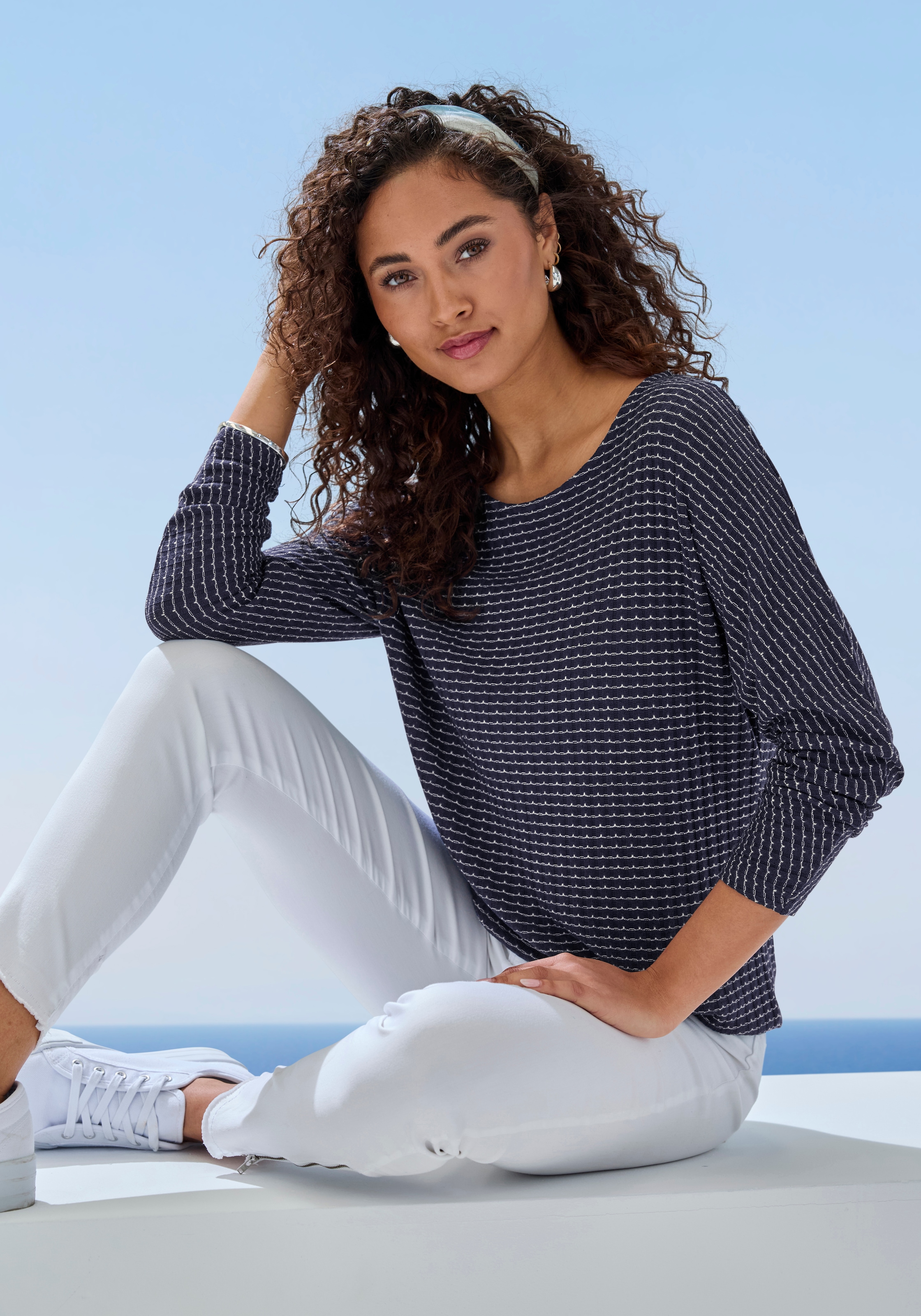 Vivance Langarmshirt »aus strukturierter Strickqualität« aus strukturierter Strickqualität