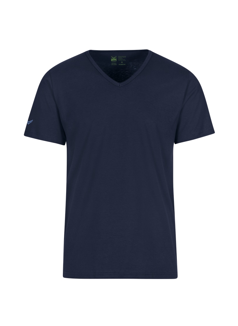 Trigema T-Shirt »TRIGEMA T Shirt aus Biobaumwolle mit V-Ausschnitt« 1 Stk.