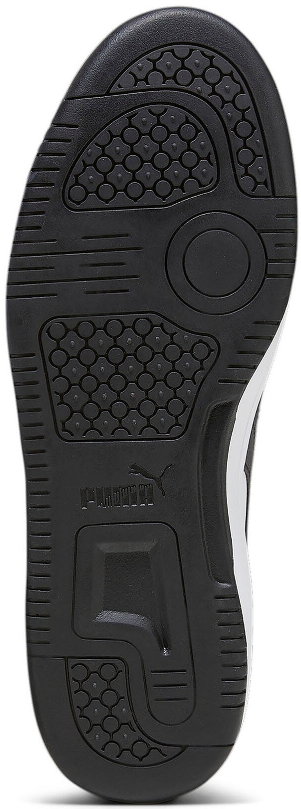 PUMA Sneaker »REBOUND V6 LOW«  niedrig geschnitten, mit Schnürverschluss, aus getrommeltem Leder
