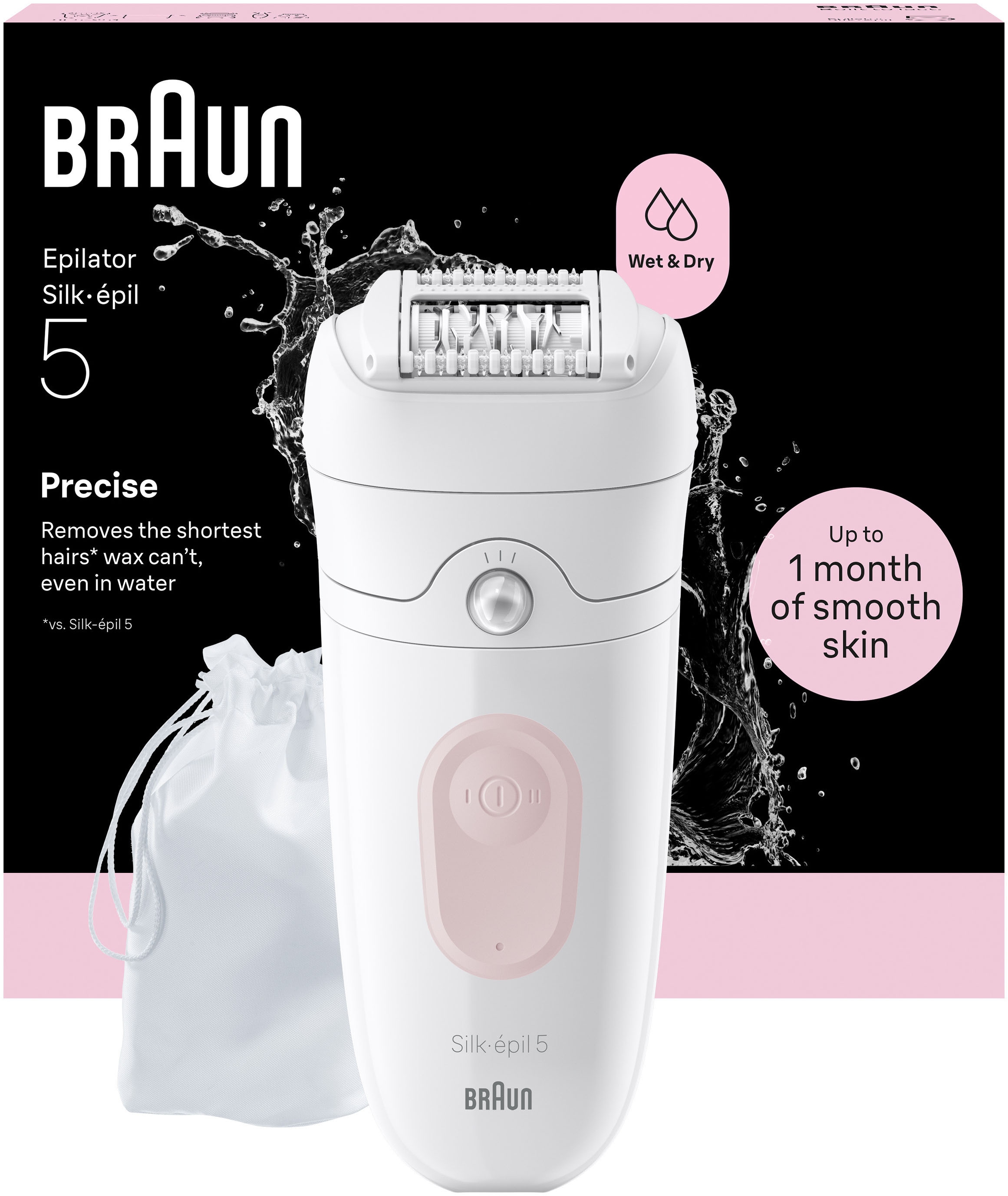 Image of Braun Epilierer "Silk-épil 5 SE5-011" Wet&Dry, mit Aufbewahrungsbeutel