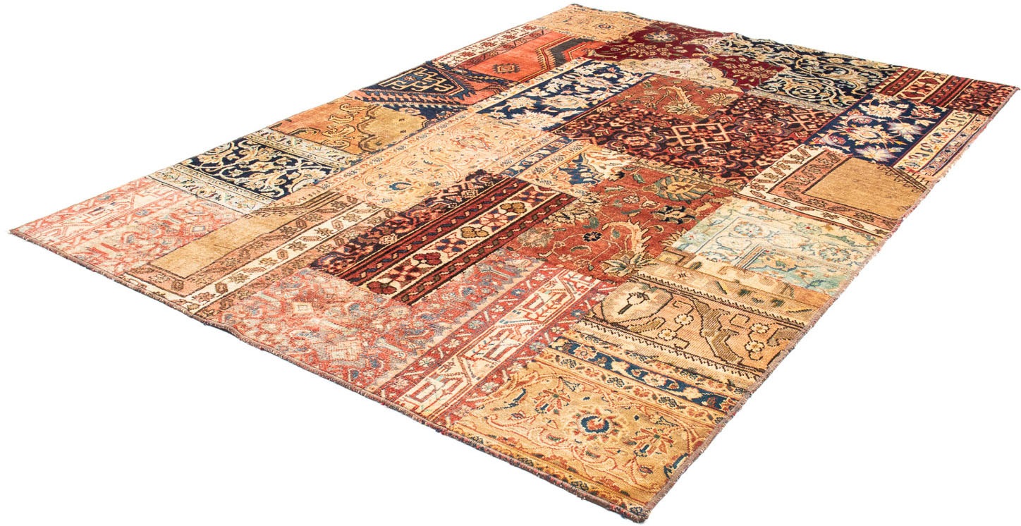 Image of morgenland Teppich »Patchwork - 227 x 163 cm - mehrfarbig«, rechteckig, 7 mm Höhe, Wohnzimmer, Handgeknüpft, Einzelstück mit Zertifikat bei Ackermann Versand Schweiz