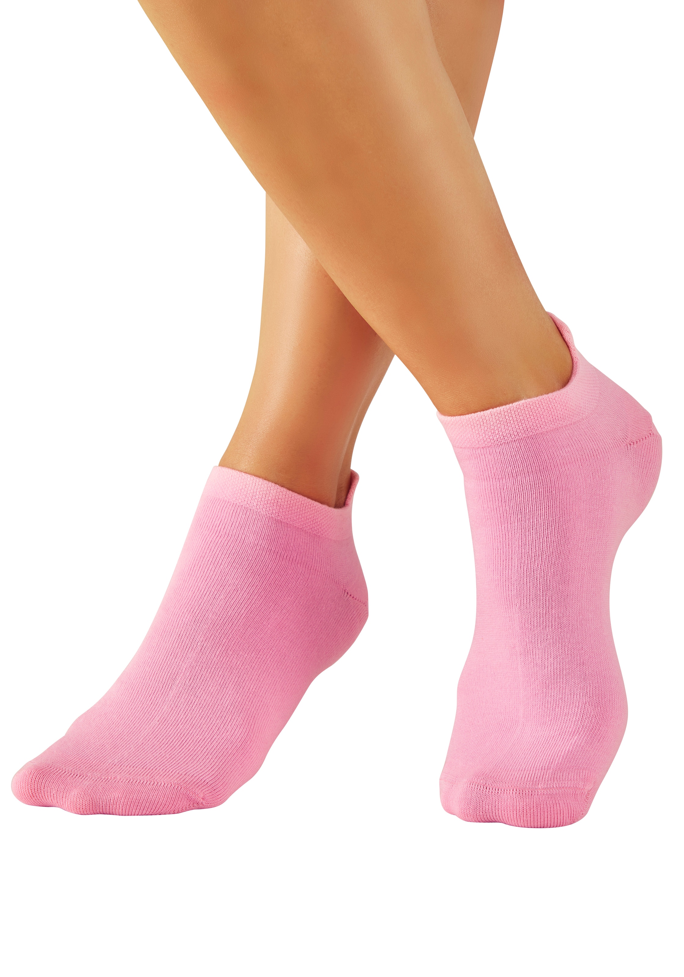 LASCANA Sneakersocken »für Damen mit eingestricktem Markenlogo« Box, Box, 7 Paar tlg. in ansprechender Geschenkbox