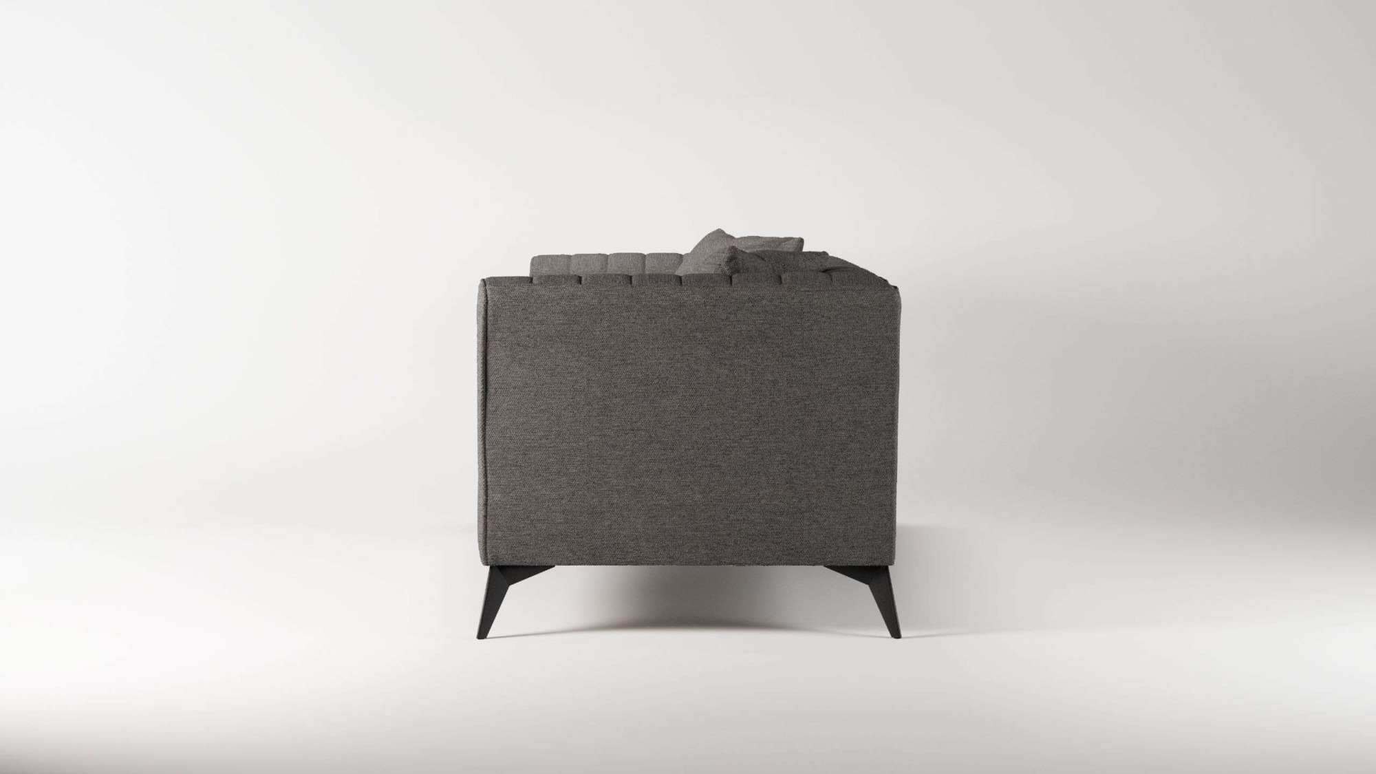 Places of Style 3-Sitzer »MATTHEW elegantes Designsofa, Masse B/T/H: 201/86/74 cm«, feine Steppung im Rückenbereich, lose Sitzkissen, incl. Zierkissen