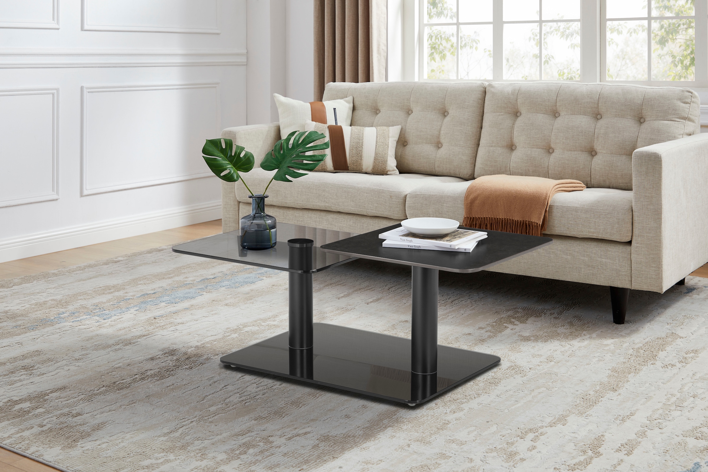 GOODproduct Couchtisch »Craco« mit verschiebbarer Ablagefläche im puristischen Design