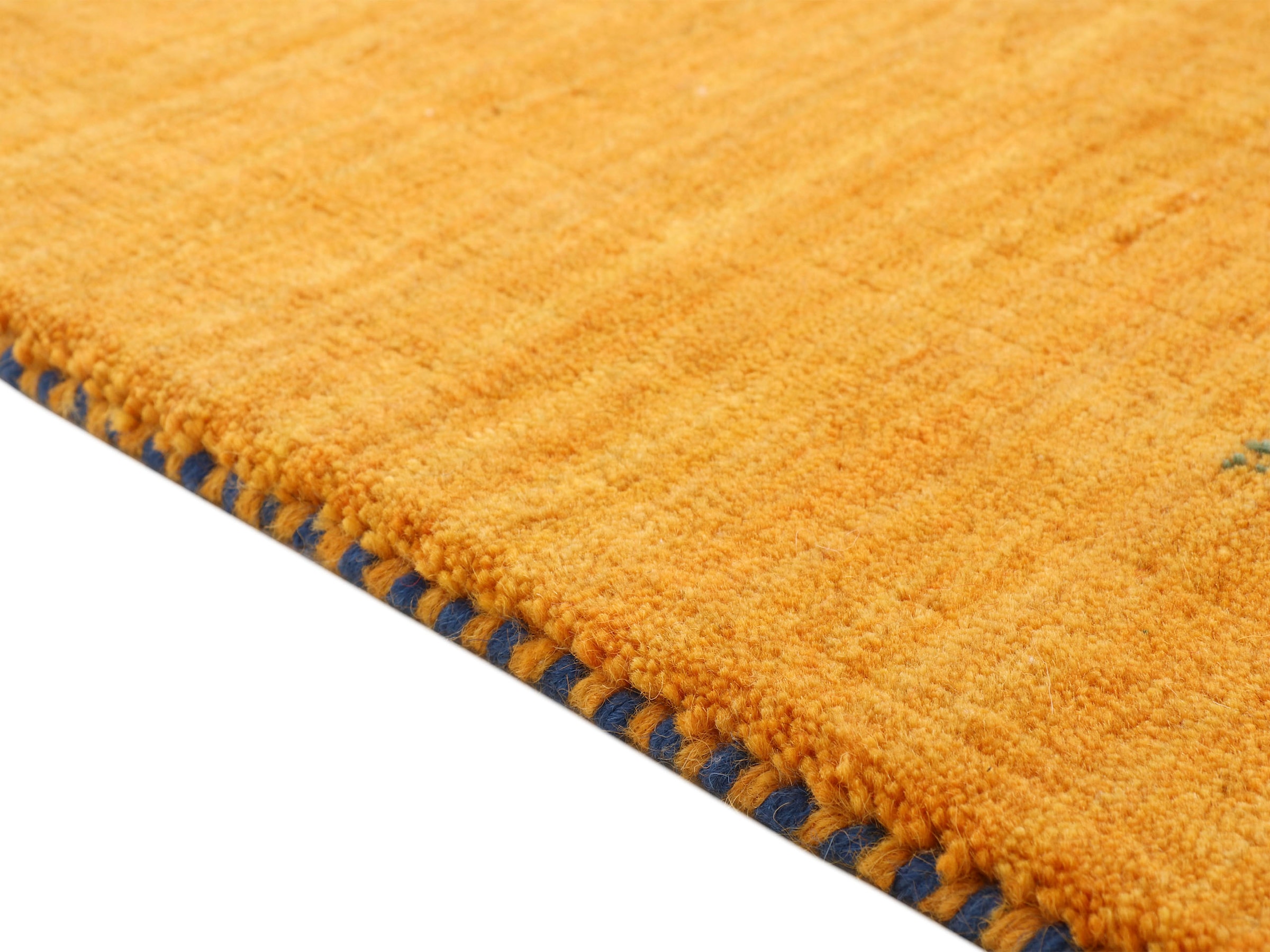 carpetfine Wollteppich »Gabbeh Uni, auch als Läufer und Rund erhältlich«, rechteckig, 15 mm Höhe, reine Wolle, handgewebt, Gabbeh Loom Tiermotiv, grosse Farbauswahl