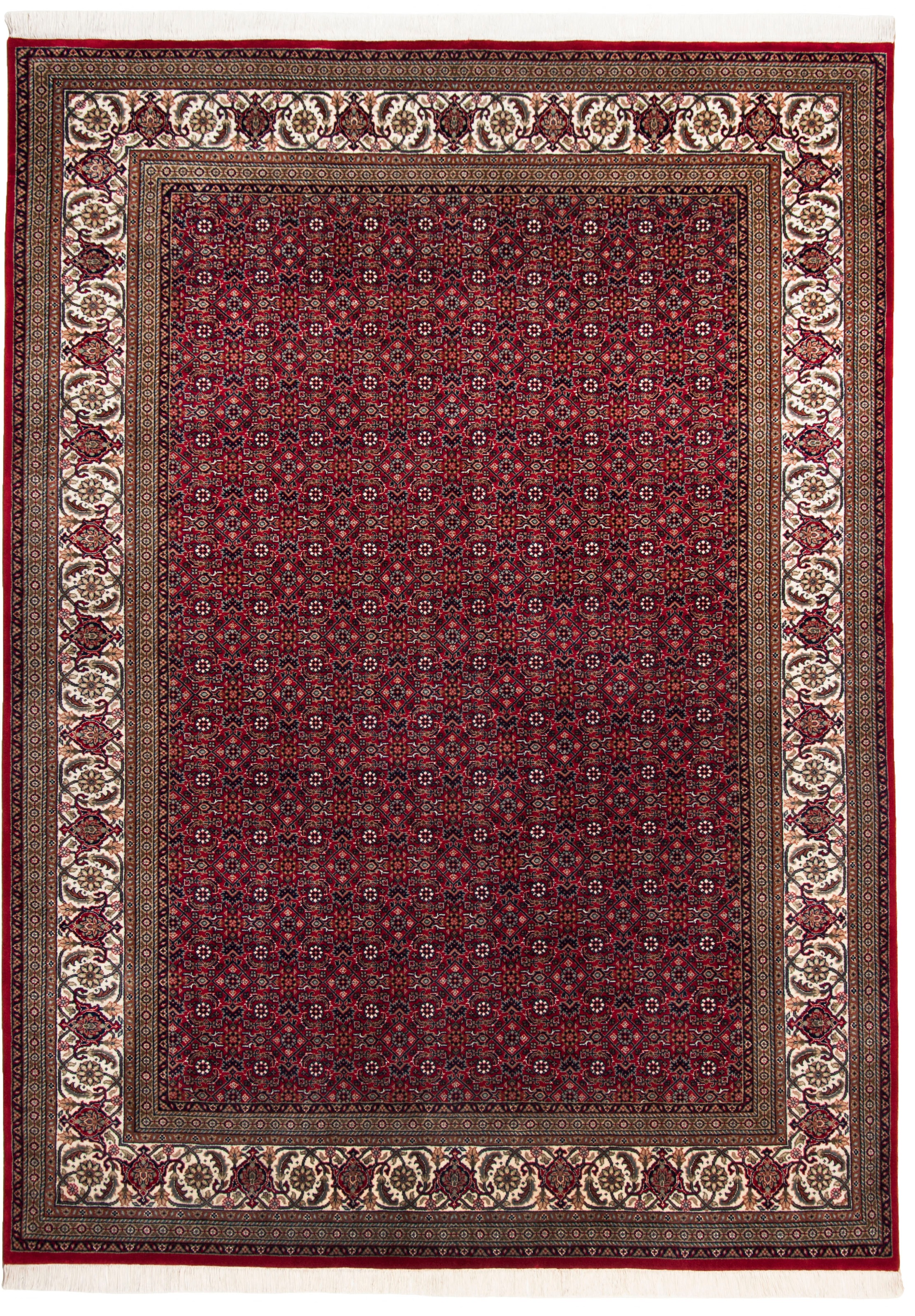 Image of THEKO Orientteppich "Sirsa Seta Bidjar" rechteckig 12 mm Höhe handgeknüpft, Material: 80% Wolle, 20% Seide, mit Fransen