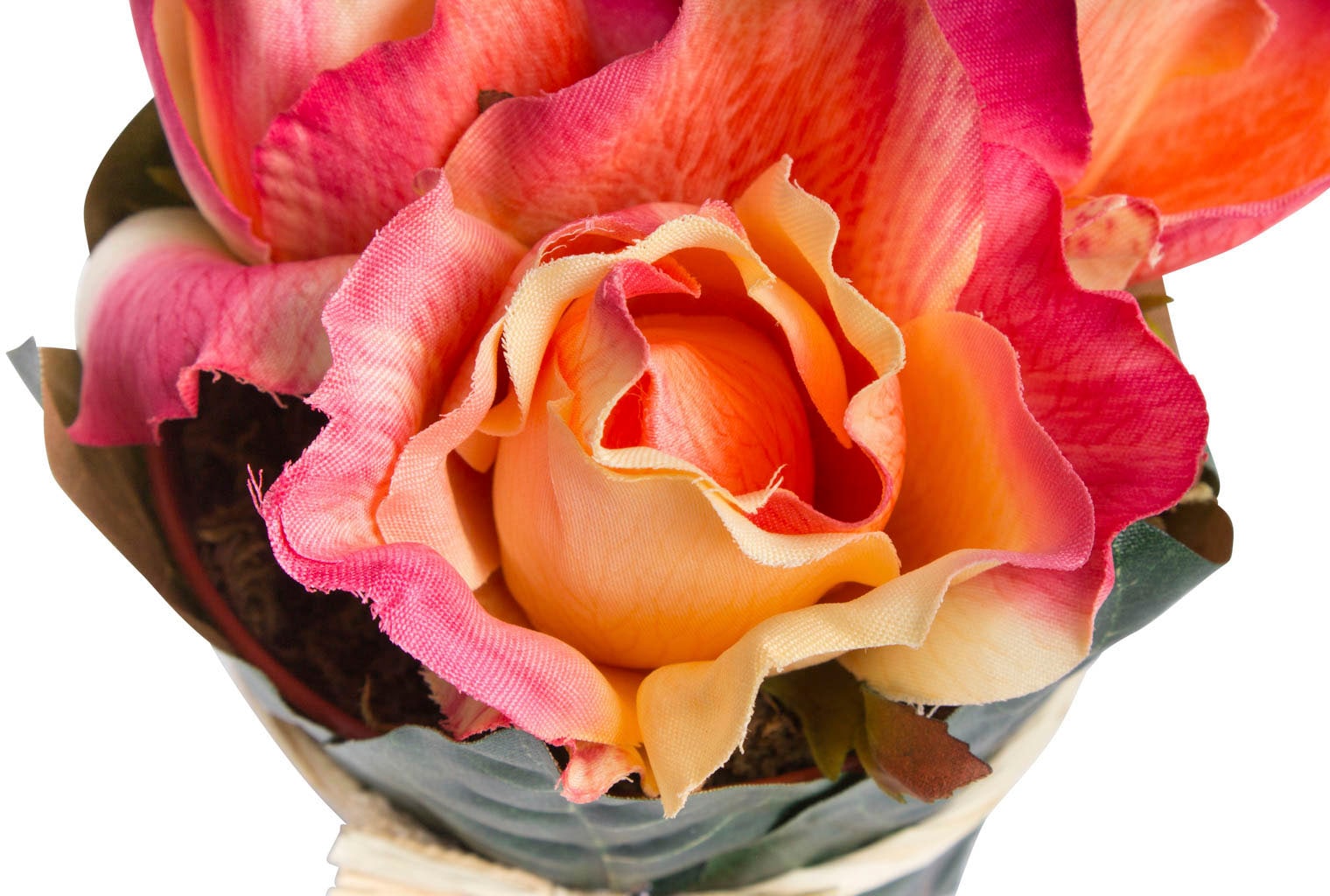 Botanic-Haus Kunstblume »Rosenarrangement gross mit Blättern umwickelt«
