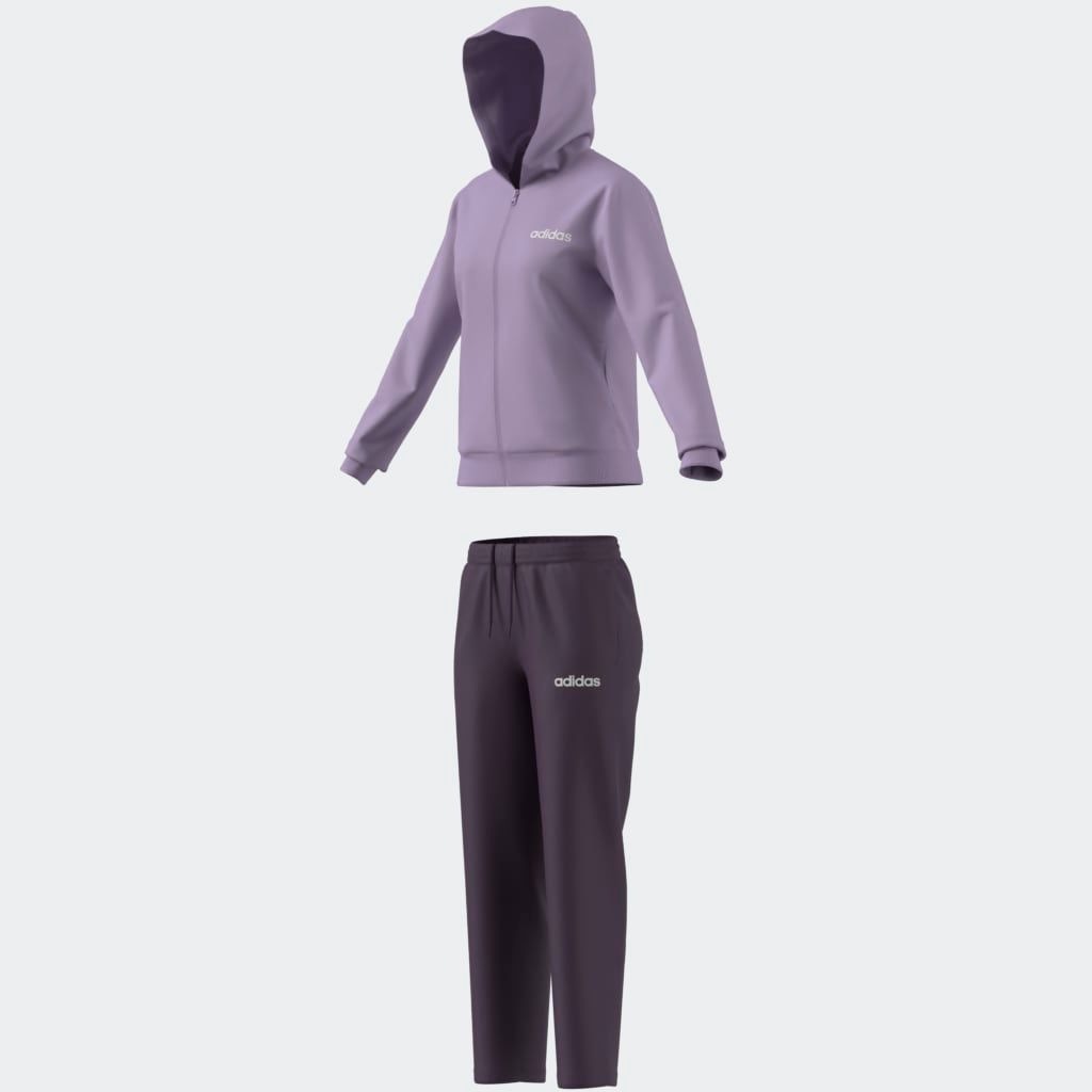 adidas Sportswear Trainingsanzug »W LINEAR TS«, (2 tlg.), Trainingsjacke mit Kapuze, Tracksuit